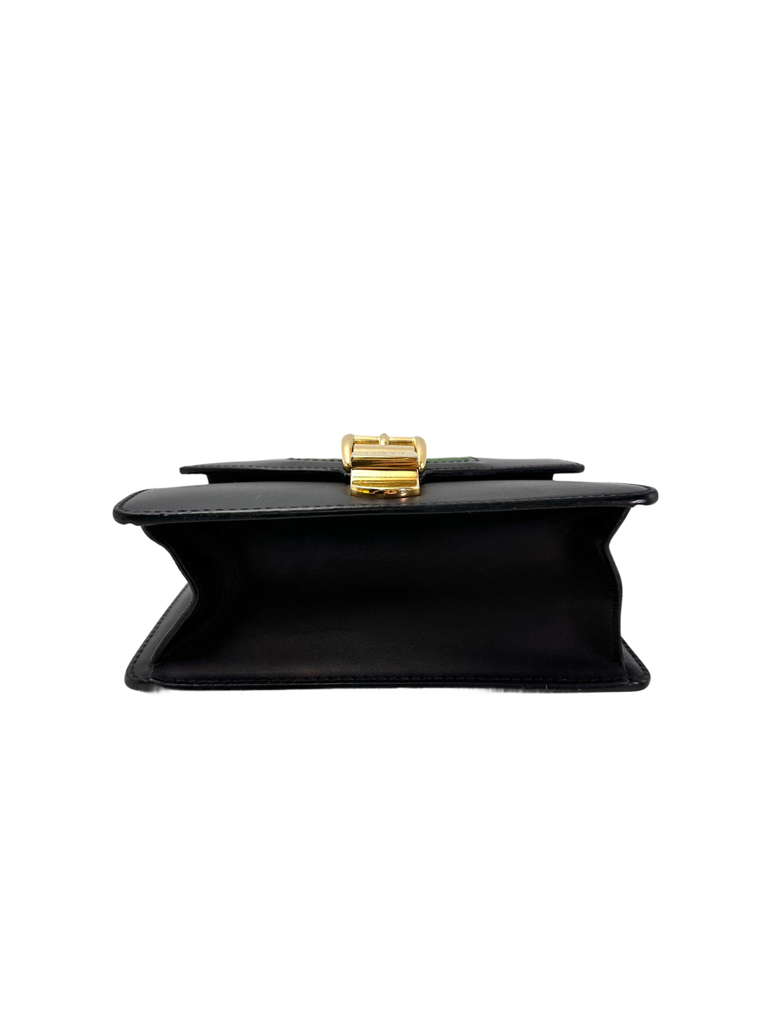 Gucci Sylvie Black Leather Small Size Shoulder Bag GG990