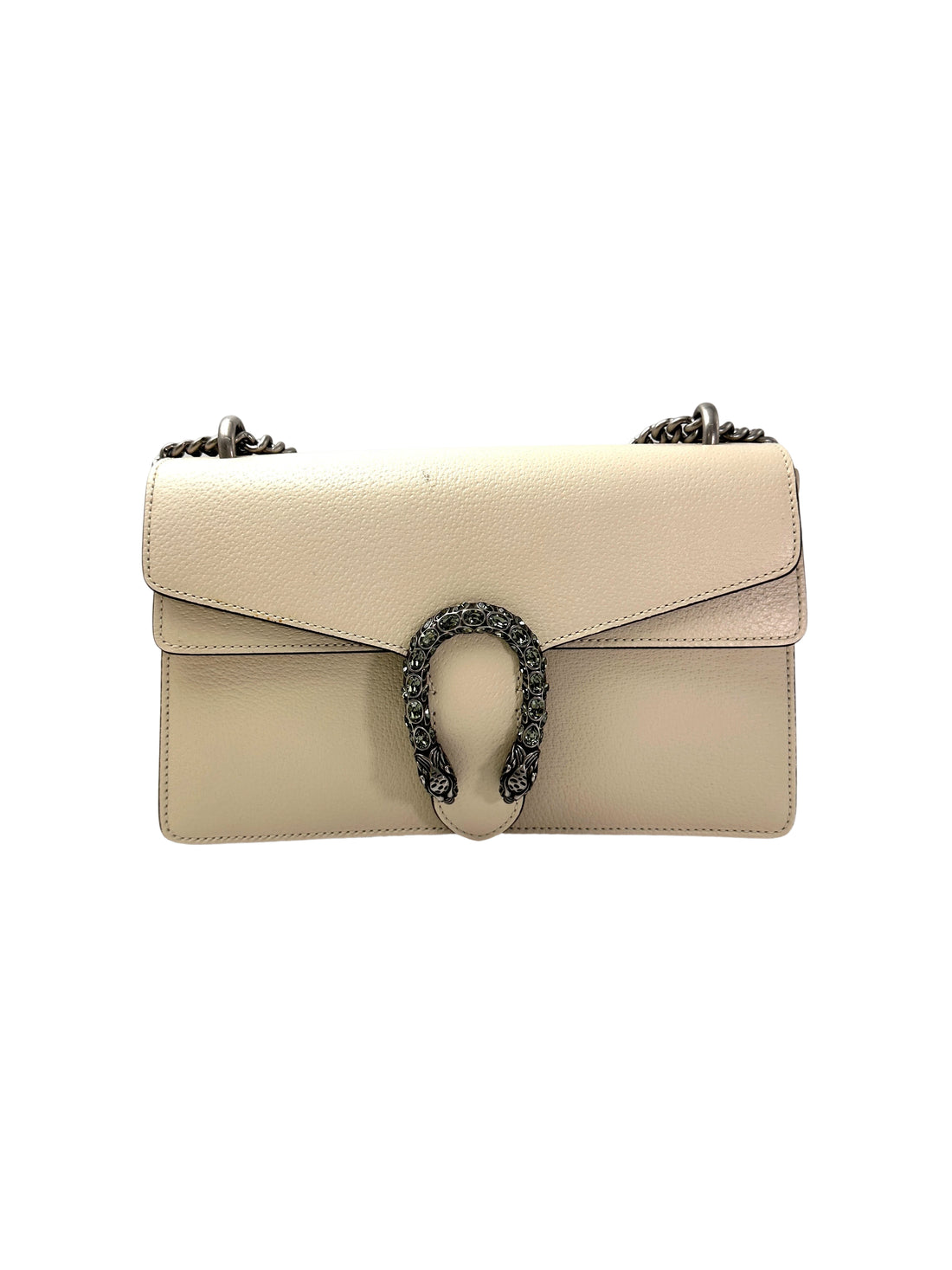 Gucci Dionysus White Leather Medium Size Shoulder Bag GG1006
