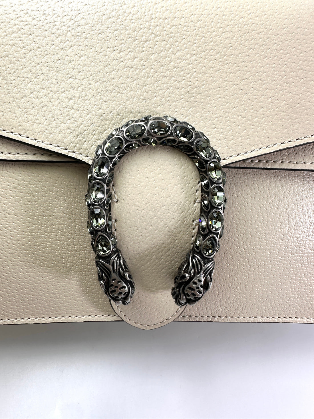 Gucci Dionysus White Leather Medium Size Shoulder Bag GG1006