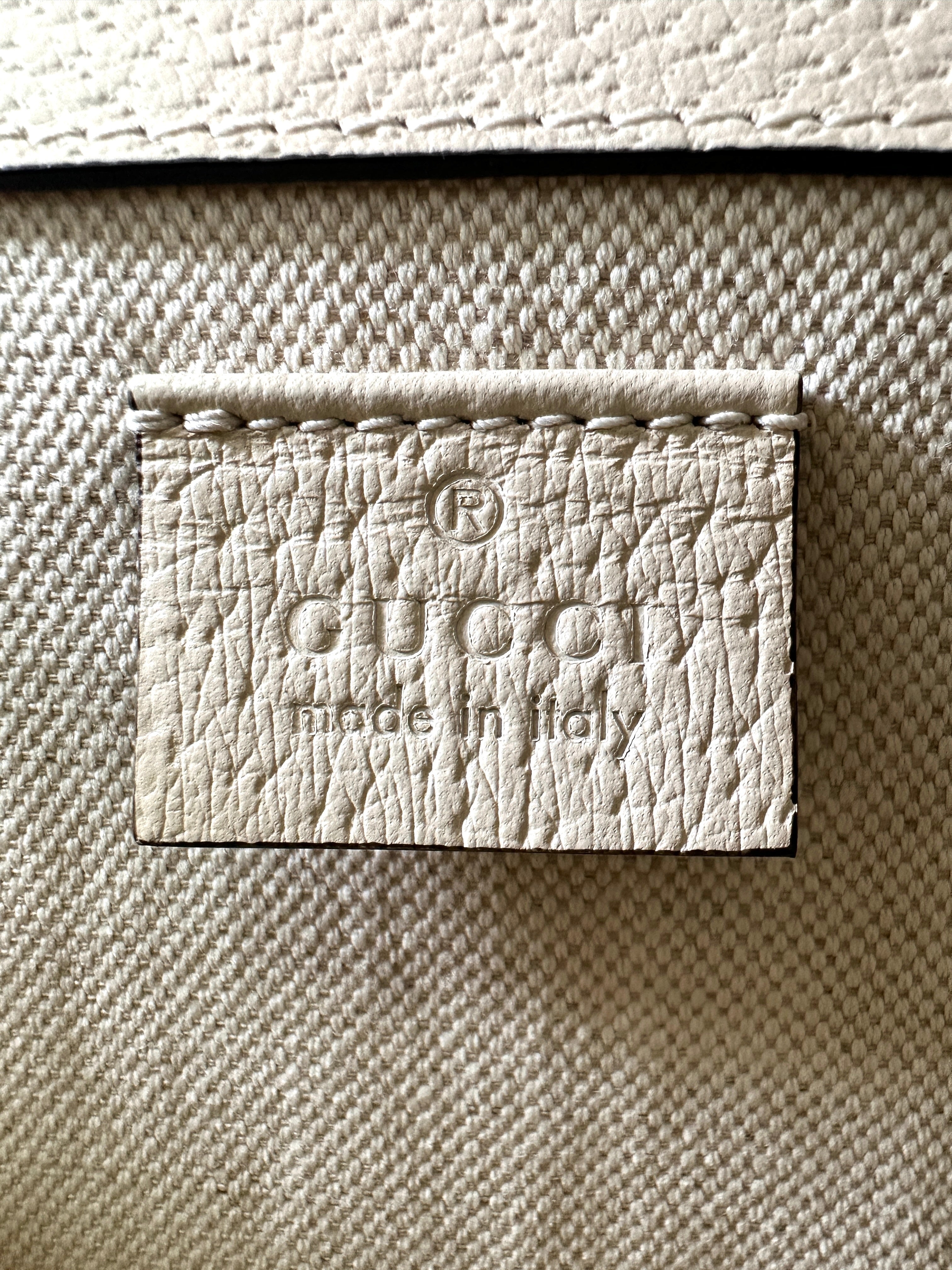 Gucci Dionysus White Leather Medium Size Shoulder Bag GG1006