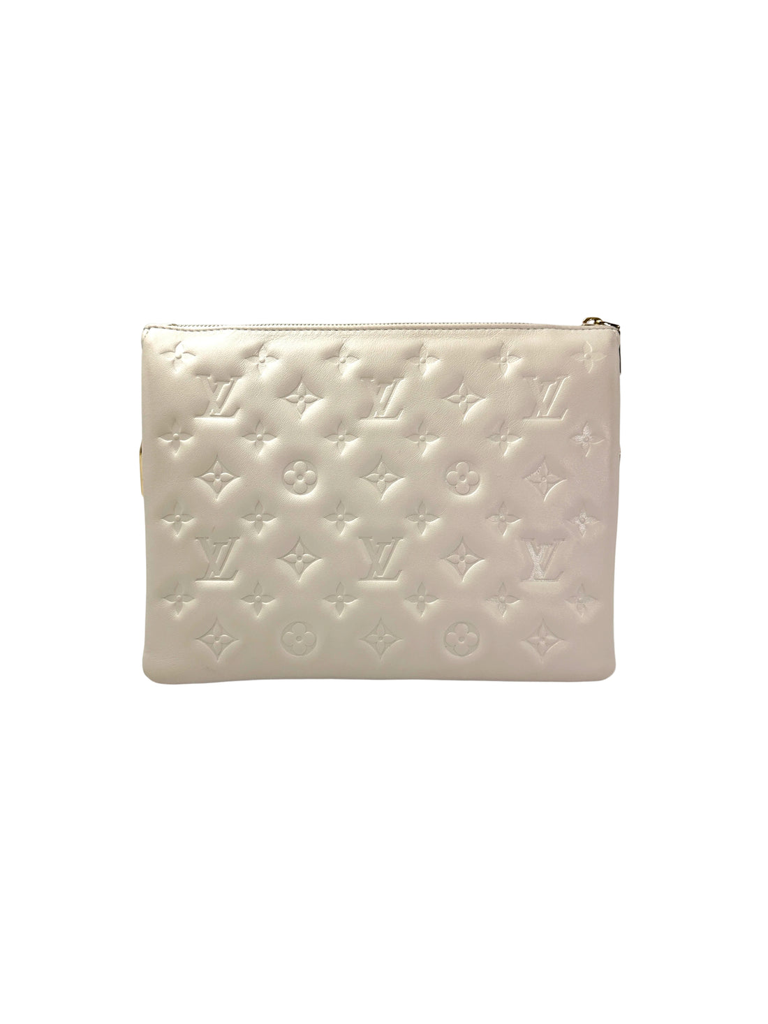 Louis Vuitton Coussin White Monogram Embossed Leather Shoulder Bag LV2742