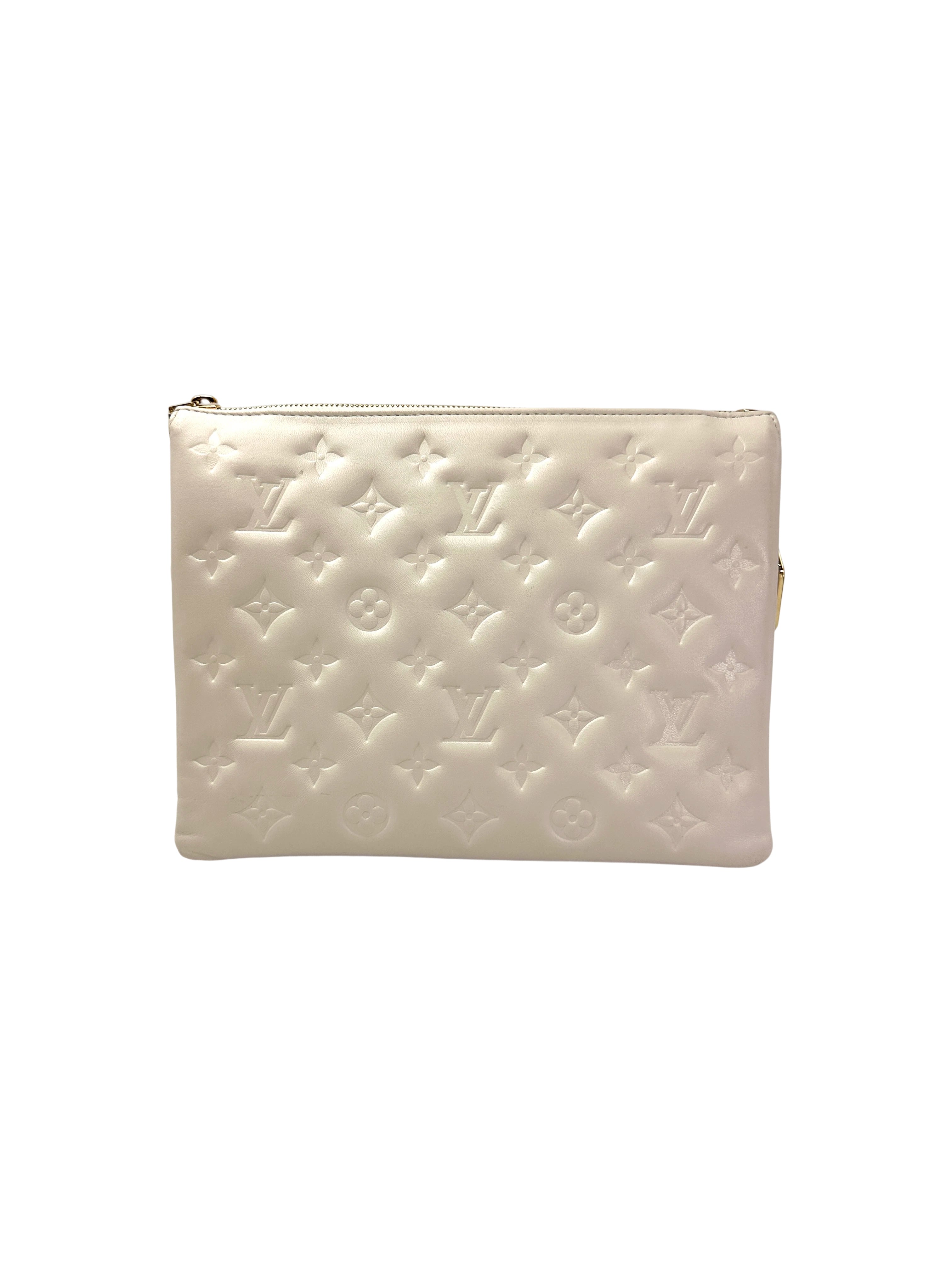 Louis Vuitton Coussin White Monogram Embossed Leather Shoulder Bag LV2742