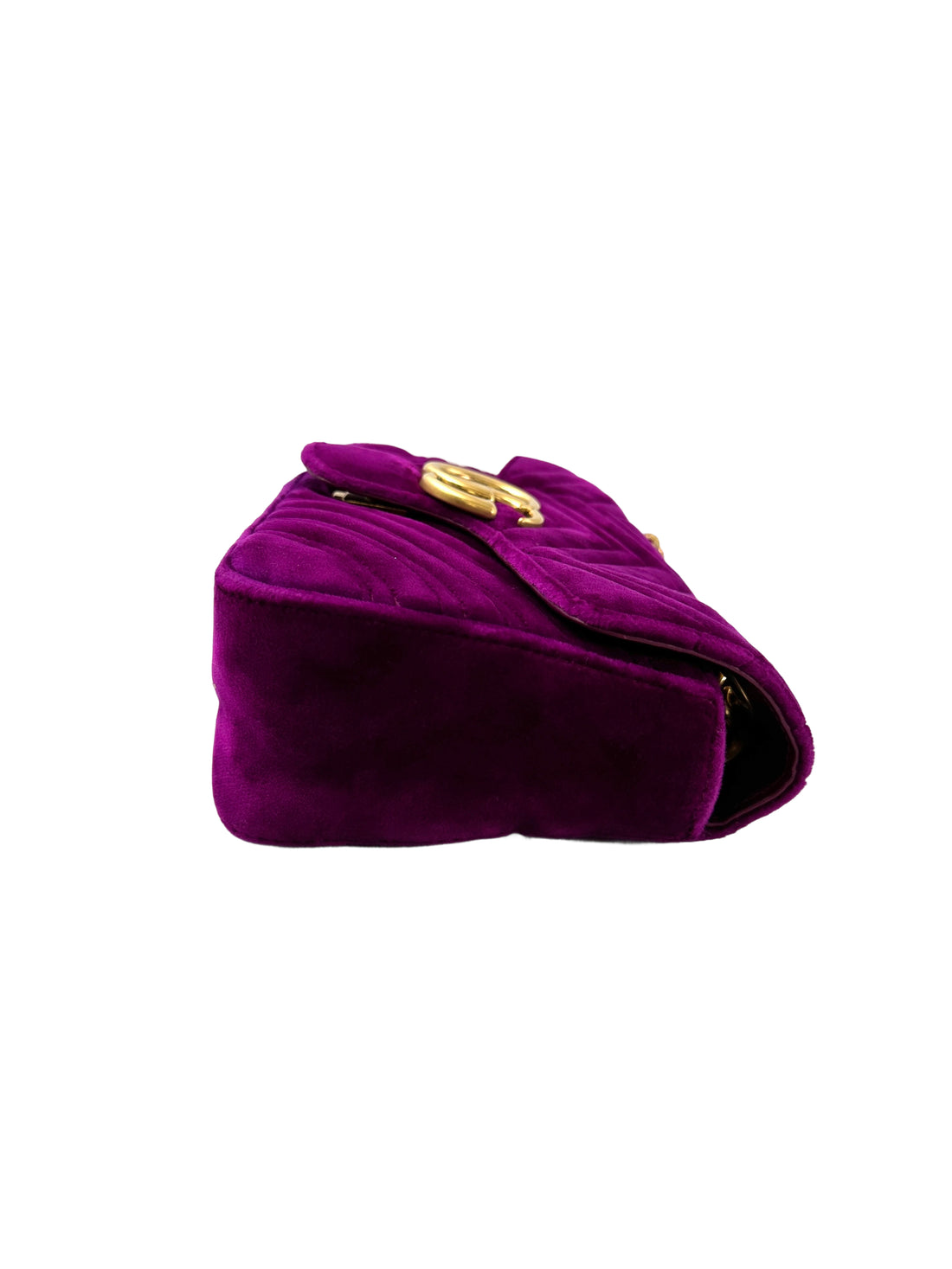 Gucci GG Marmont Purple Velvet Shoulder Bag GG995