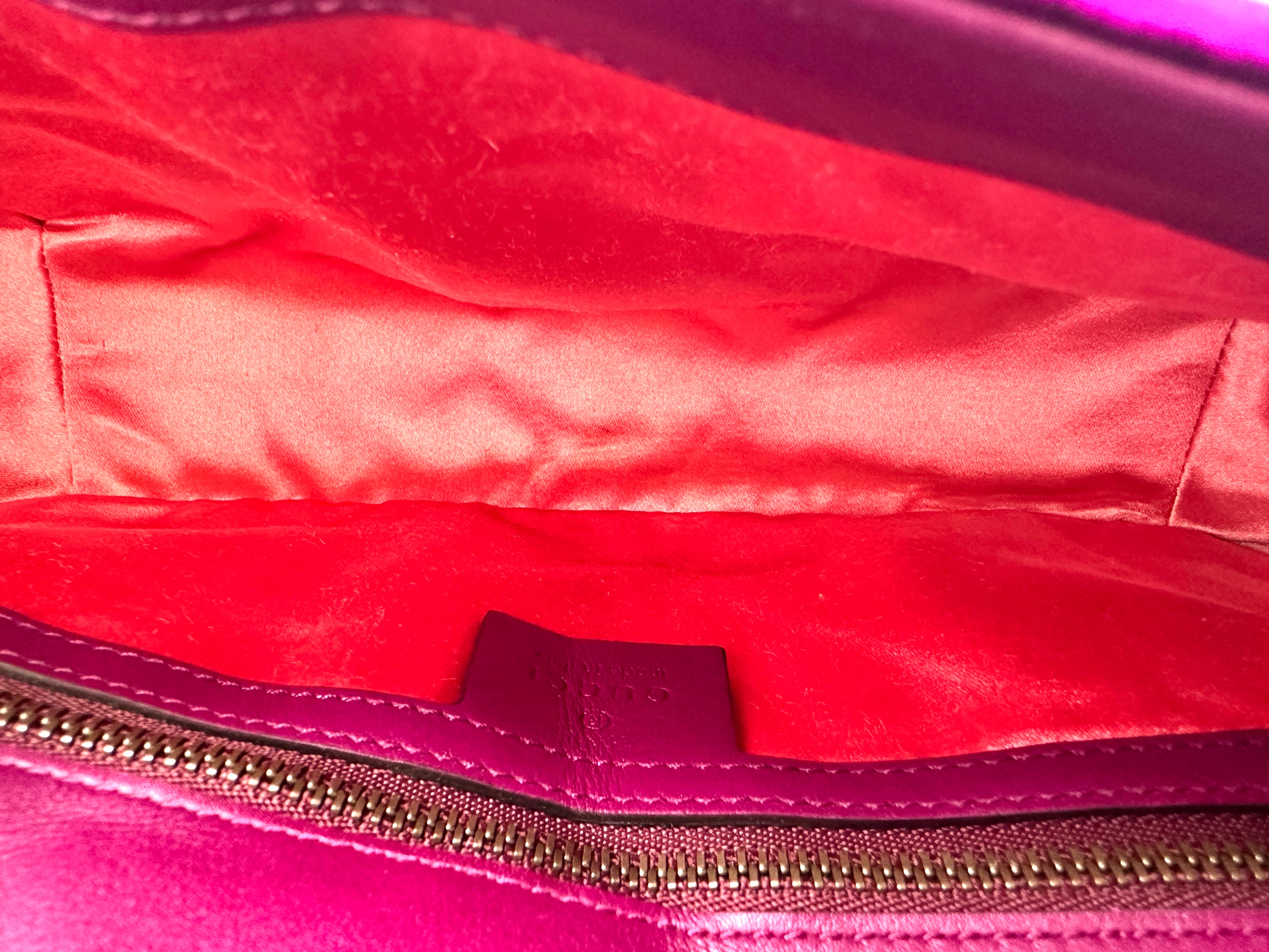 Gucci GG Marmont Purple Velvet Shoulder Bag GG995