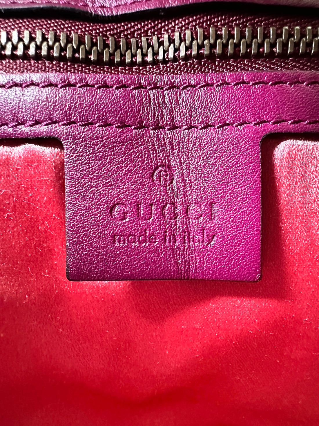 Gucci GG Marmont Purple Velvet Shoulder Bag GG995