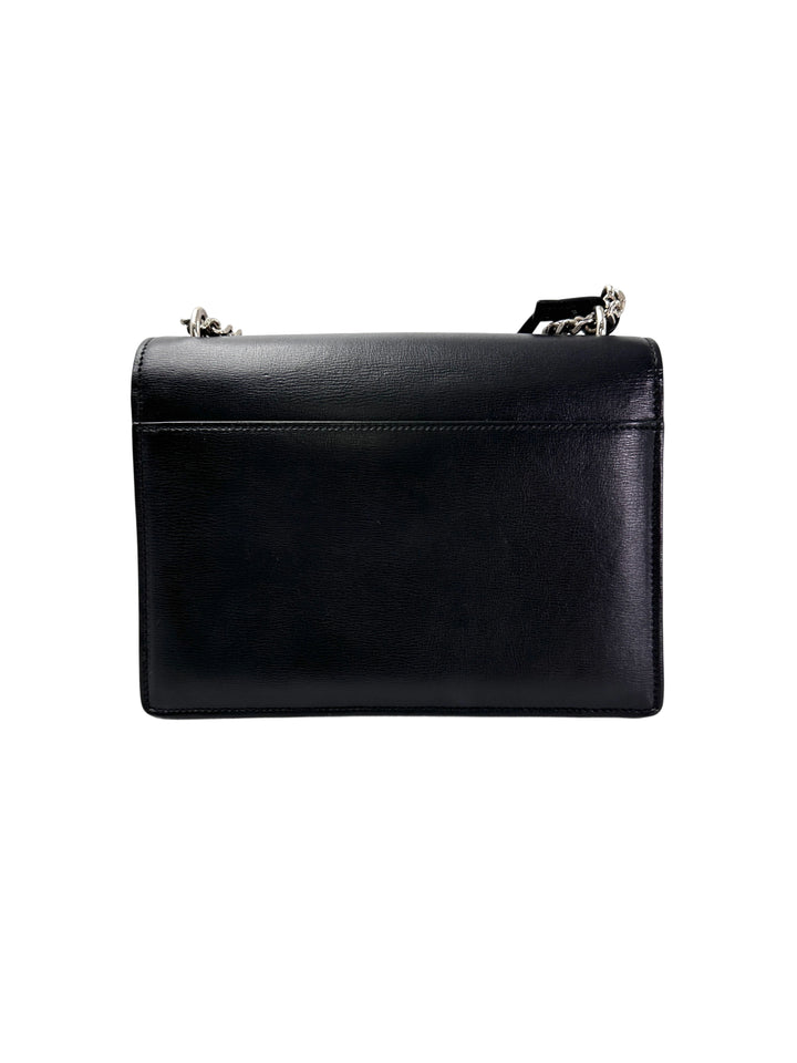 Saint Laurent Sunset Black Leather Medium Size Shoulder Bag SL234