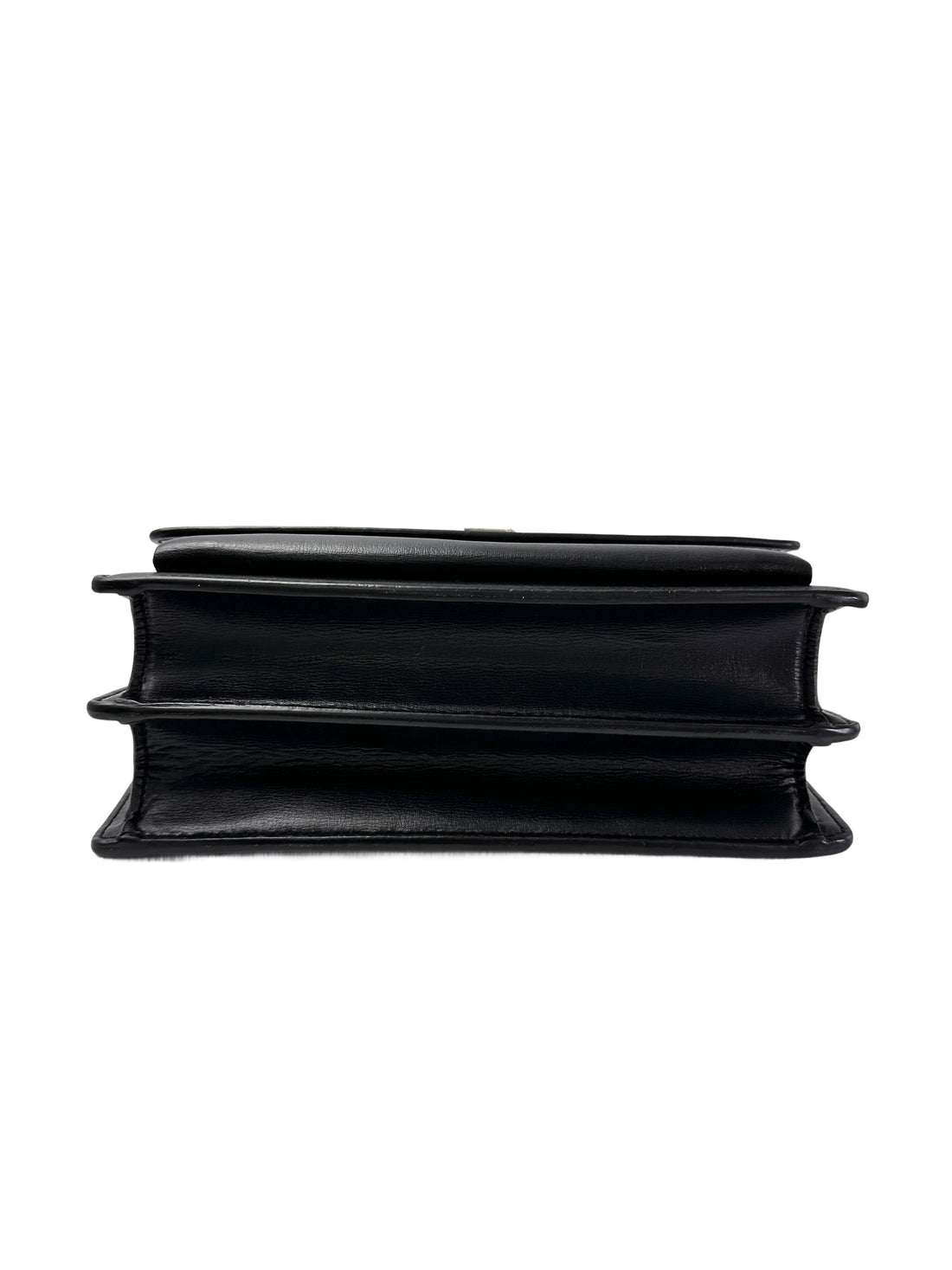 Saint Laurent Sunset Black Leather Medium Size Shoulder Bag SL234