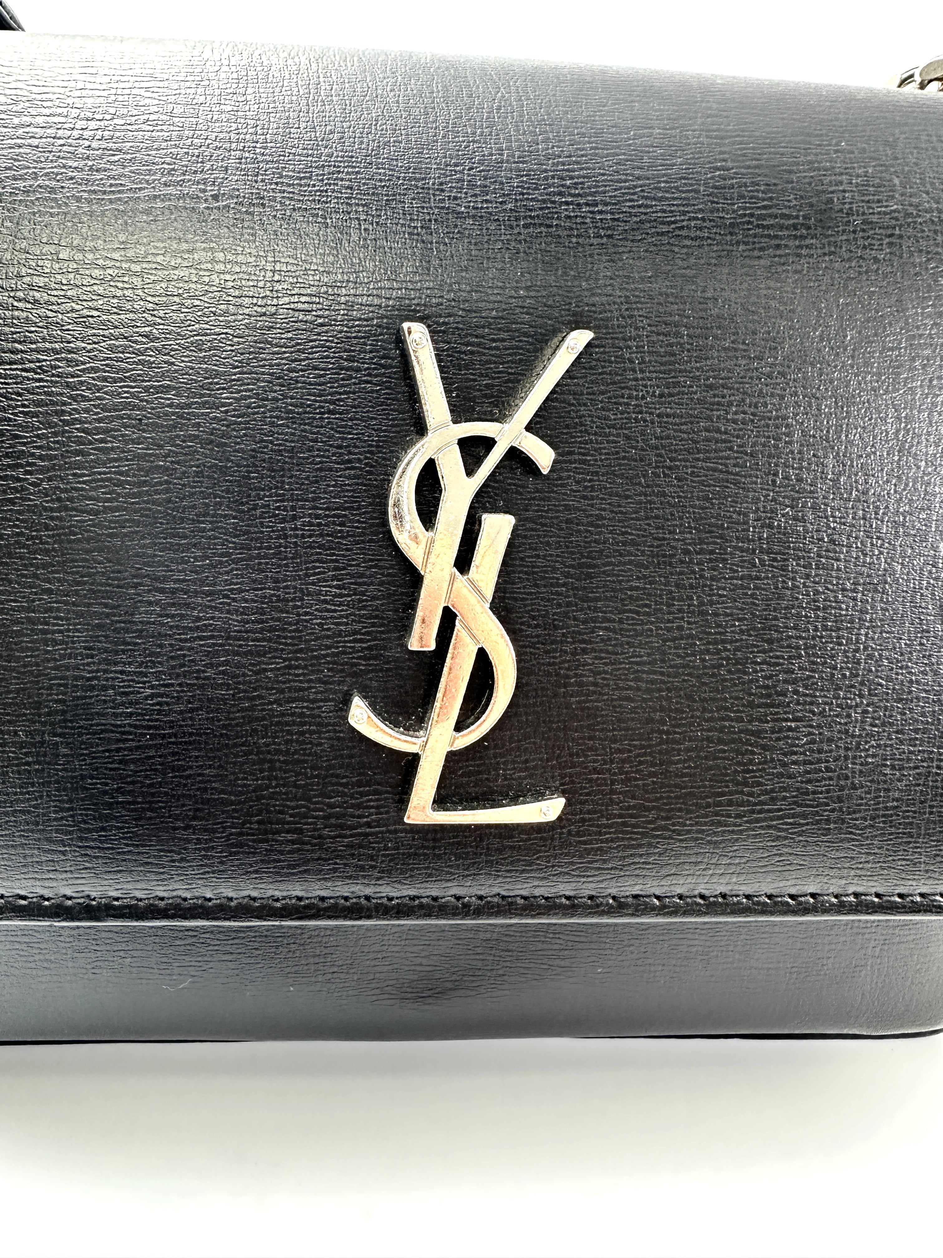 Saint Laurent Sunset Black Leather Medium Size Shoulder Bag SL234