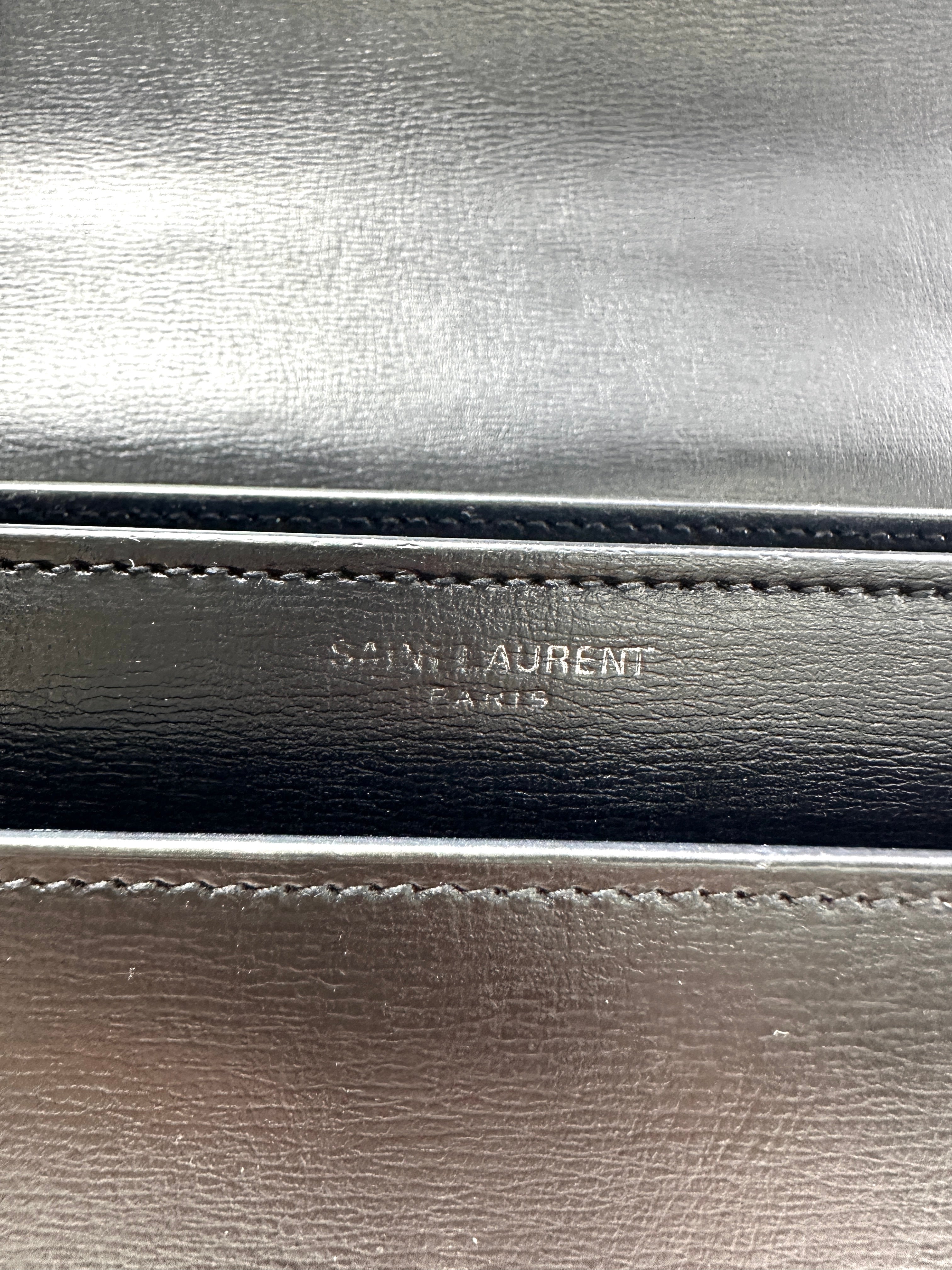 Saint Laurent Sunset Black Leather Medium Size Shoulder Bag SL234