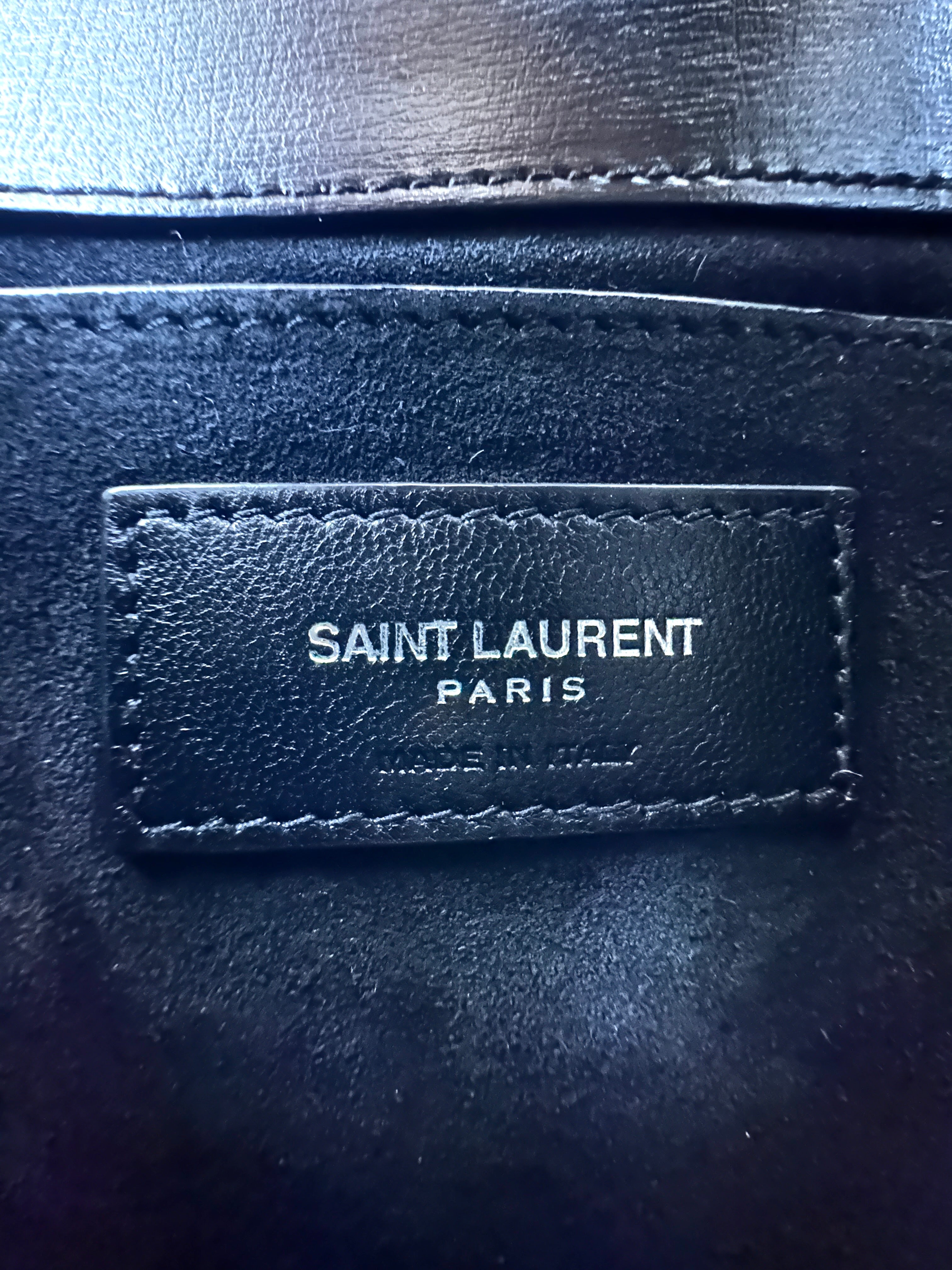 Saint Laurent Sunset Black Leather Medium Size Shoulder Bag SL234