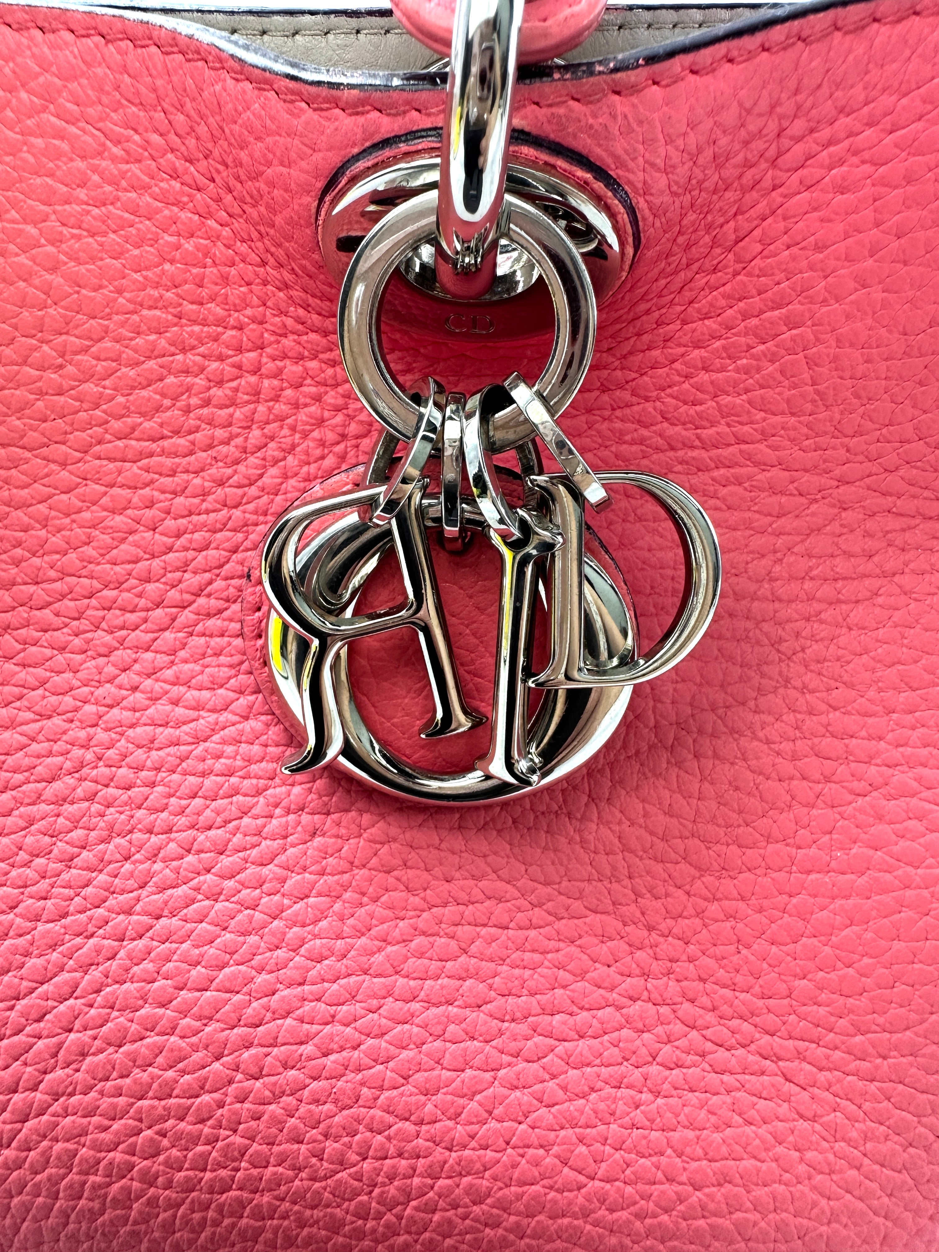 Christian Dior Diorissimo Pink Leather Top Handle Bag LV2747