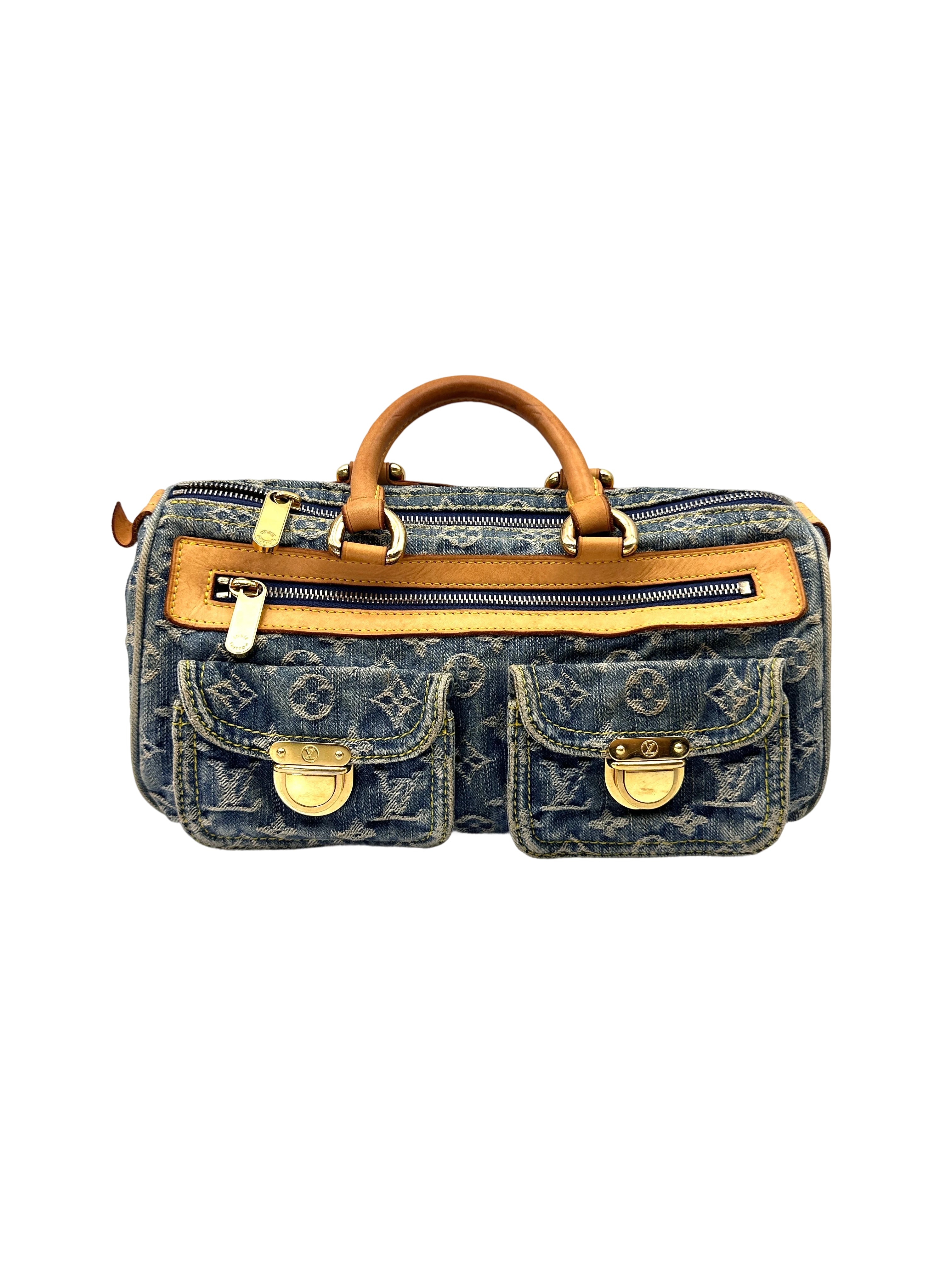 Louis Vuitton Blue Monogram Denim Blue Baggy Shoulder Bag LV2741