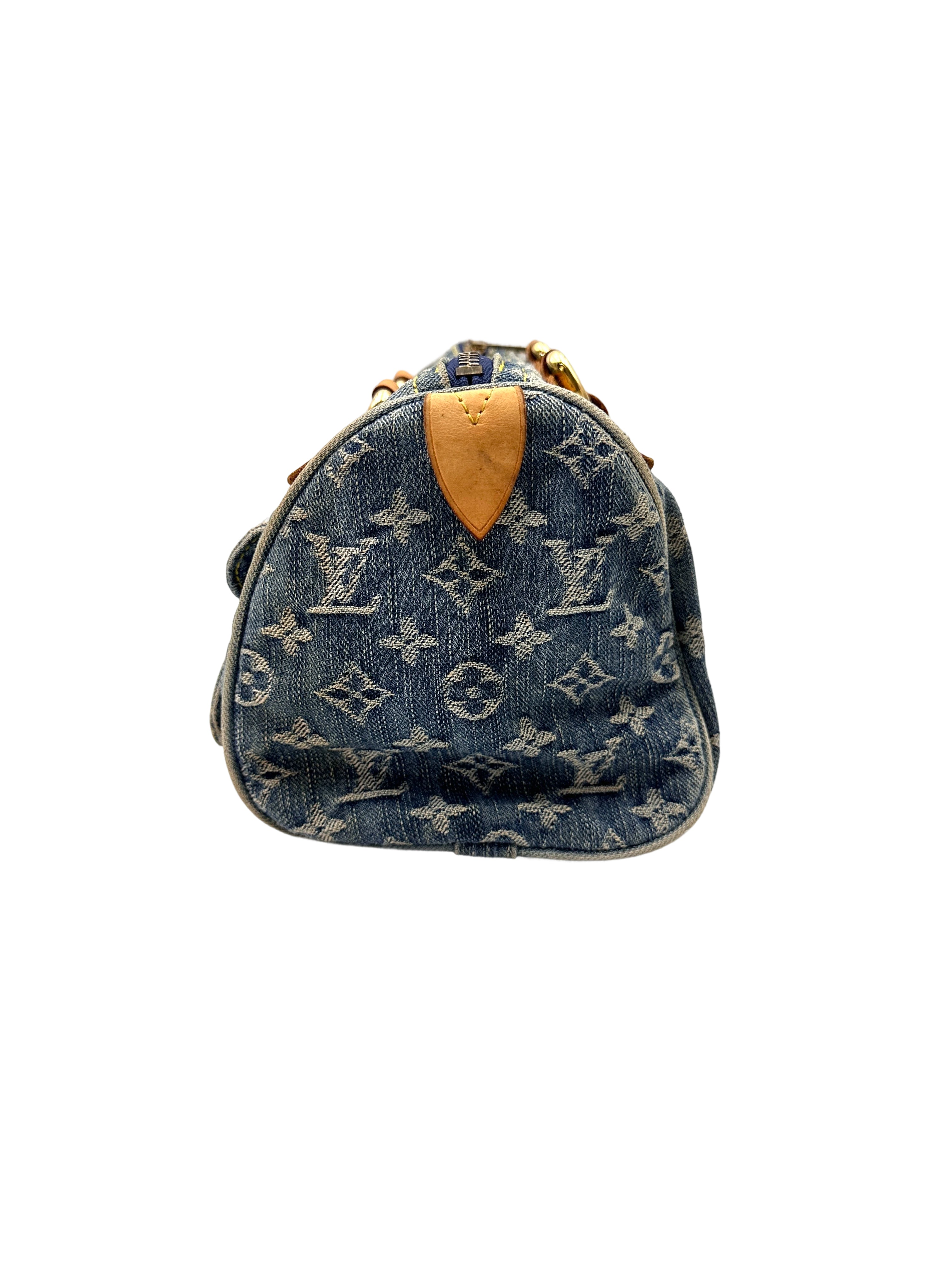 Louis Vuitton Blue Monogram Denim Blue Baggy Shoulder Bag LV2741