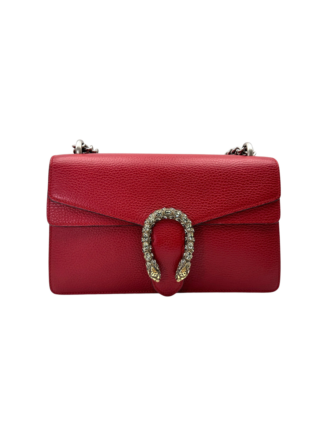 Gucci Dionysus Red Leather Medium Size Shoulder Bag GG1005