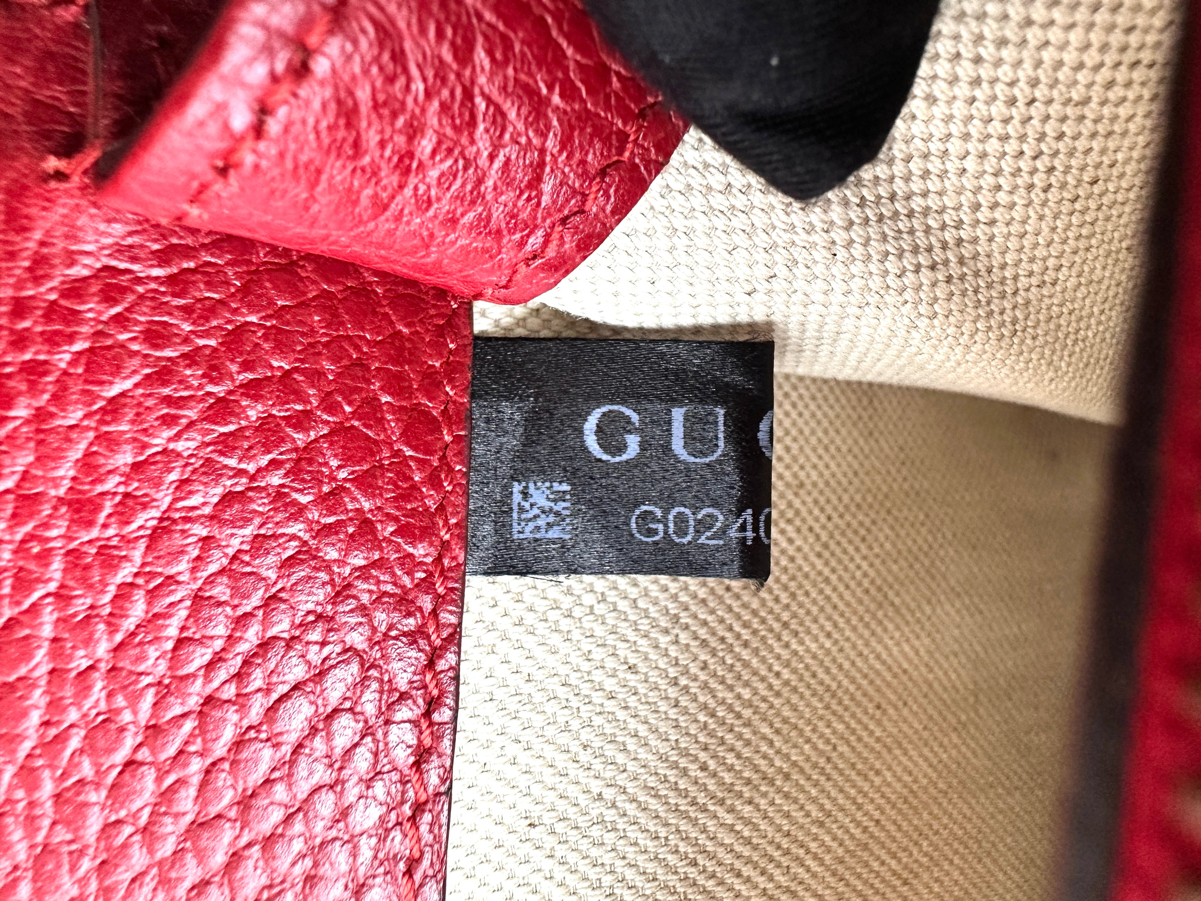 Gucci Dionysus Red Leather Medium Size Shoulder Bag GG1005