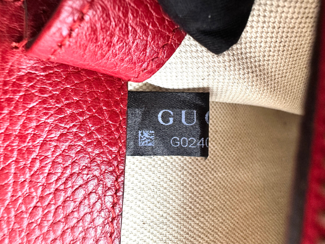 Gucci Dionysus Red Leather Medium Size Shoulder Bag GG1005