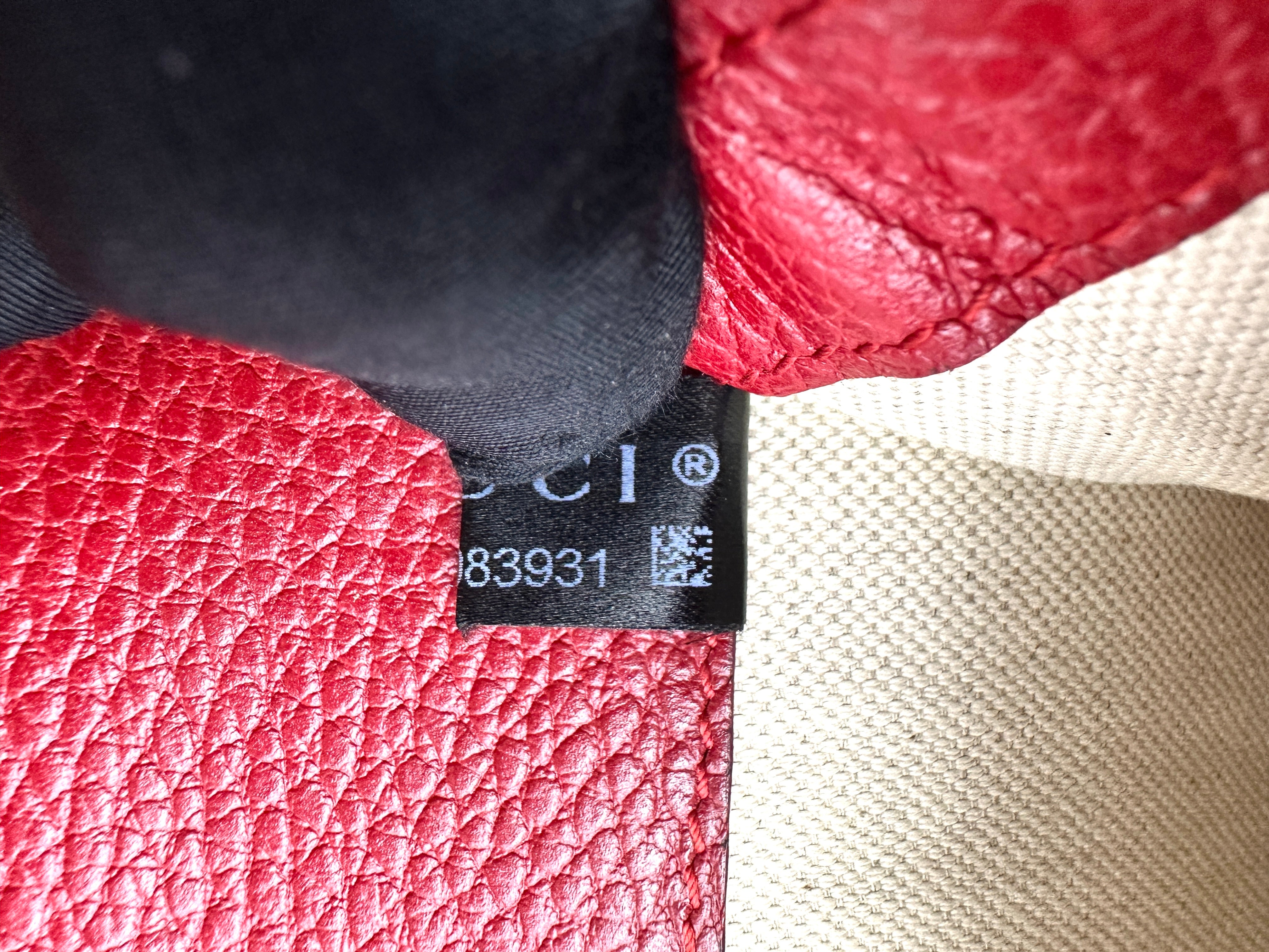 Gucci Dionysus Red Leather Medium Size Shoulder Bag GG1005