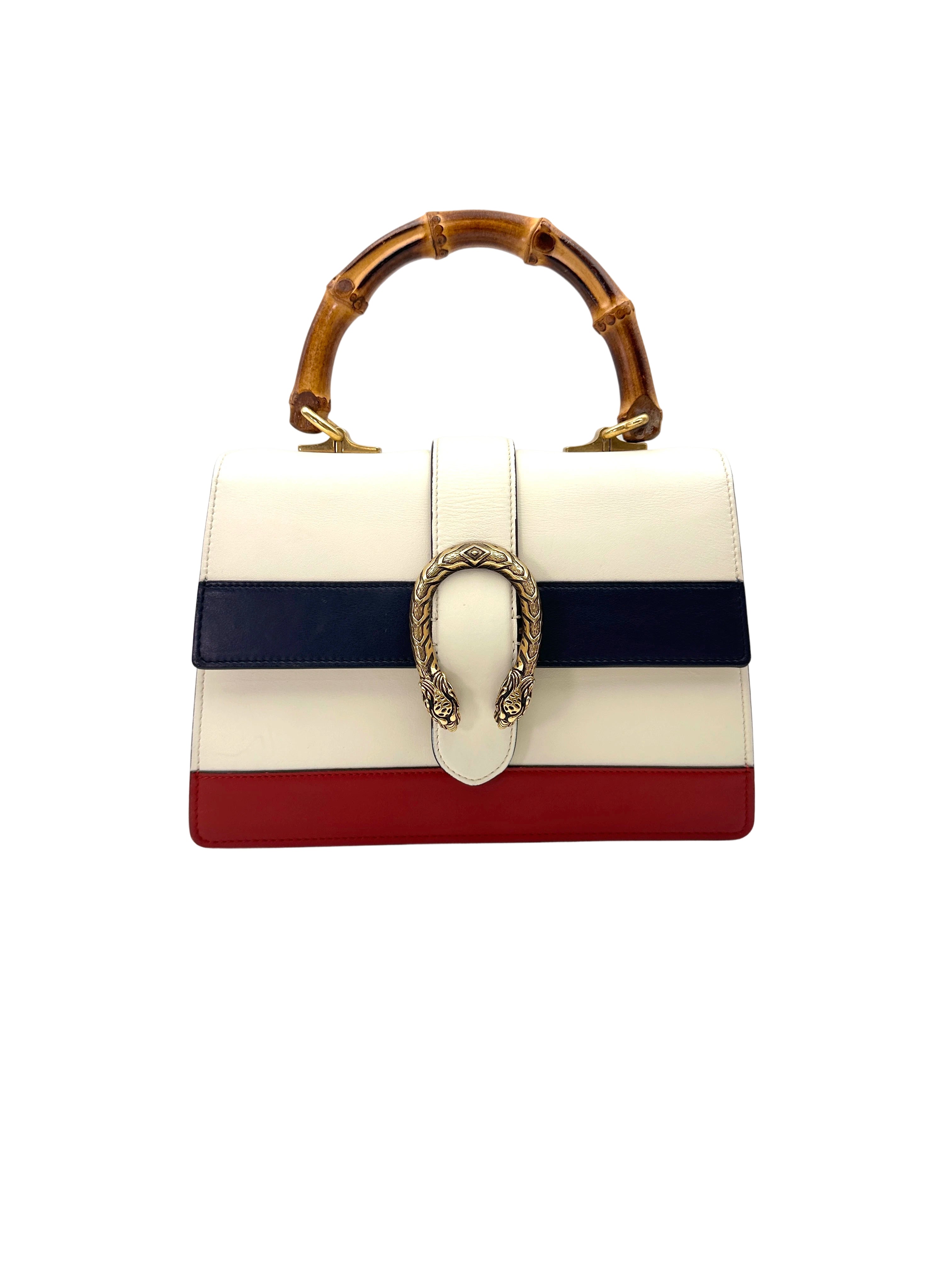Gucci Dionysus Multicolor Leather Bamboo Top Handle Bag GG1002