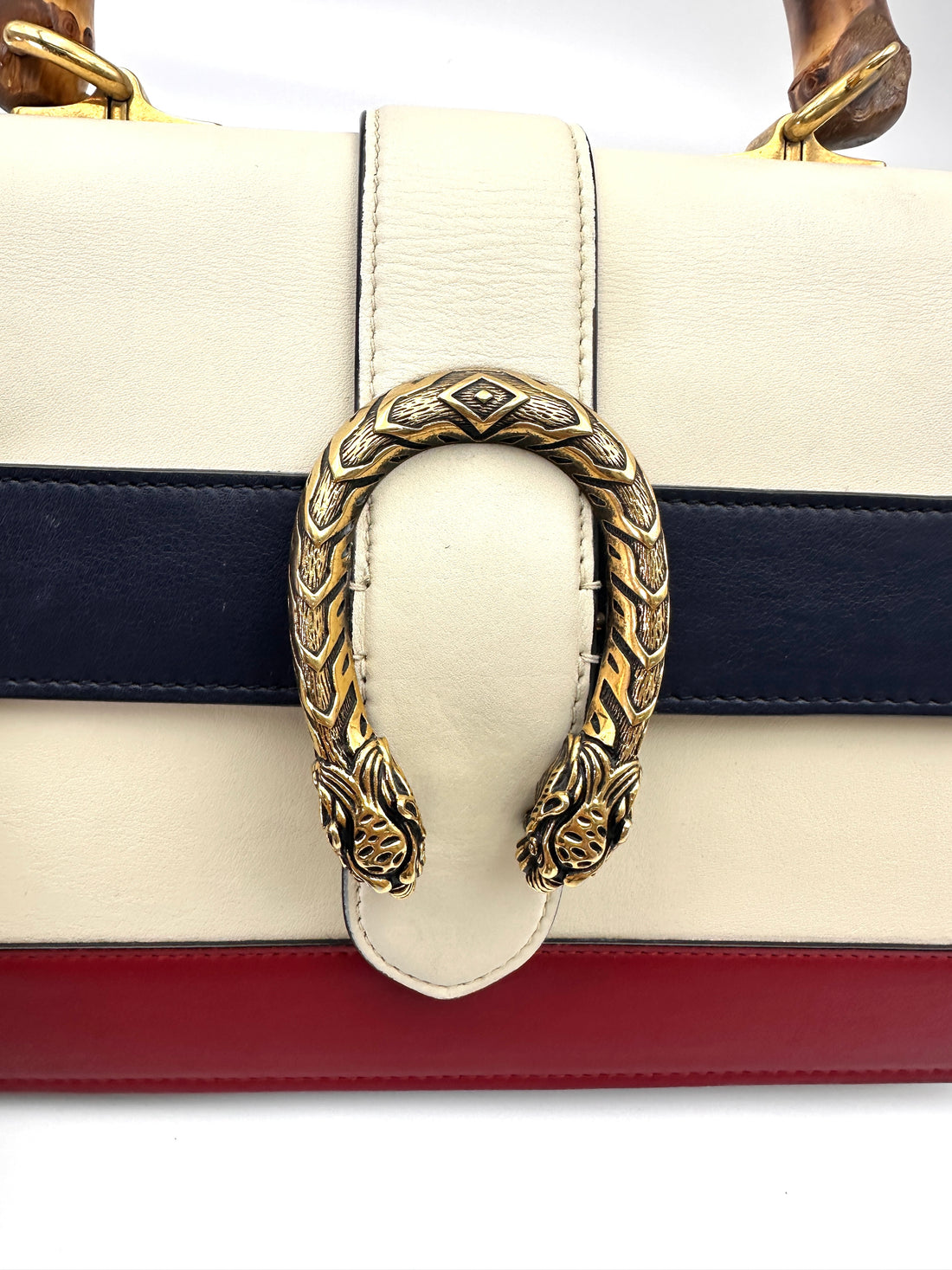 Gucci Dionysus Multicolor Leather Bamboo Top Handle Bag GG1002