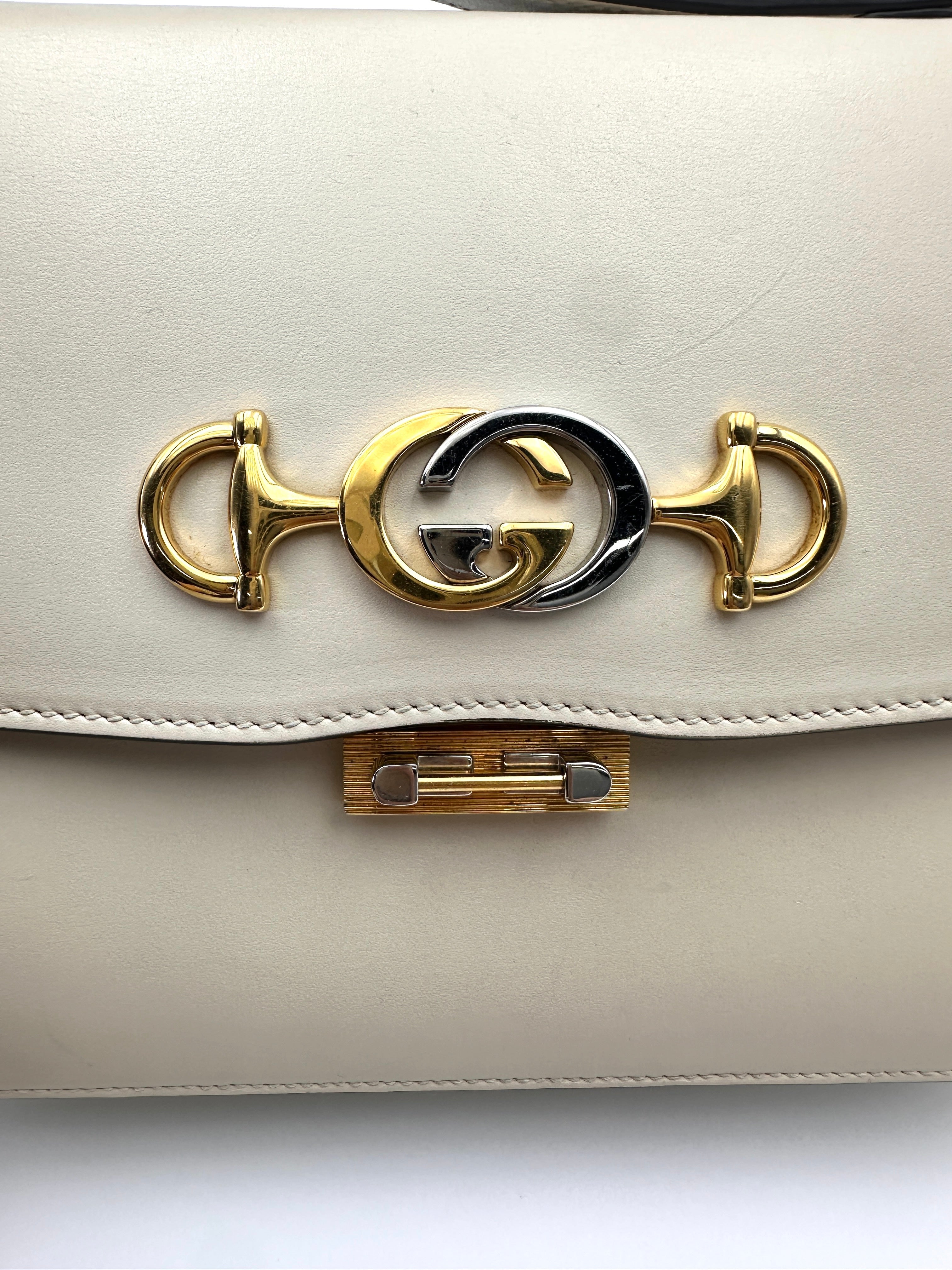 Gucci Zumi White Quilted Leather Shoulder Bag GG994