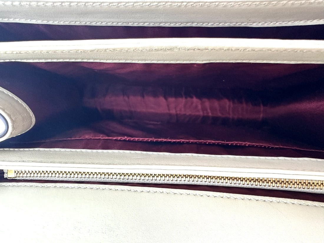 Gucci Zumi White Quilted Leather Shoulder Bag GG994
