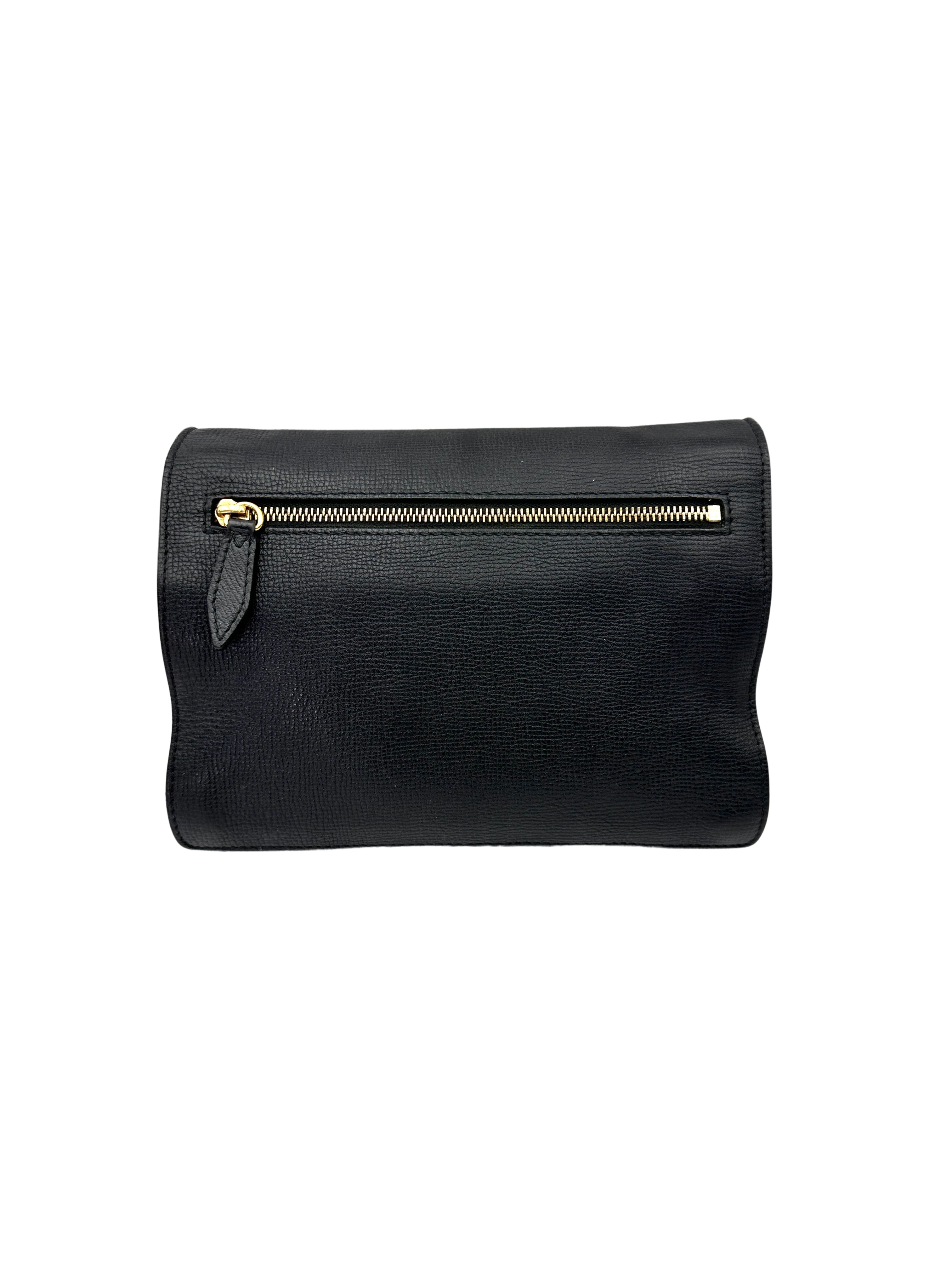 Burberry Macken Black Leather Shoulder Bag BR52