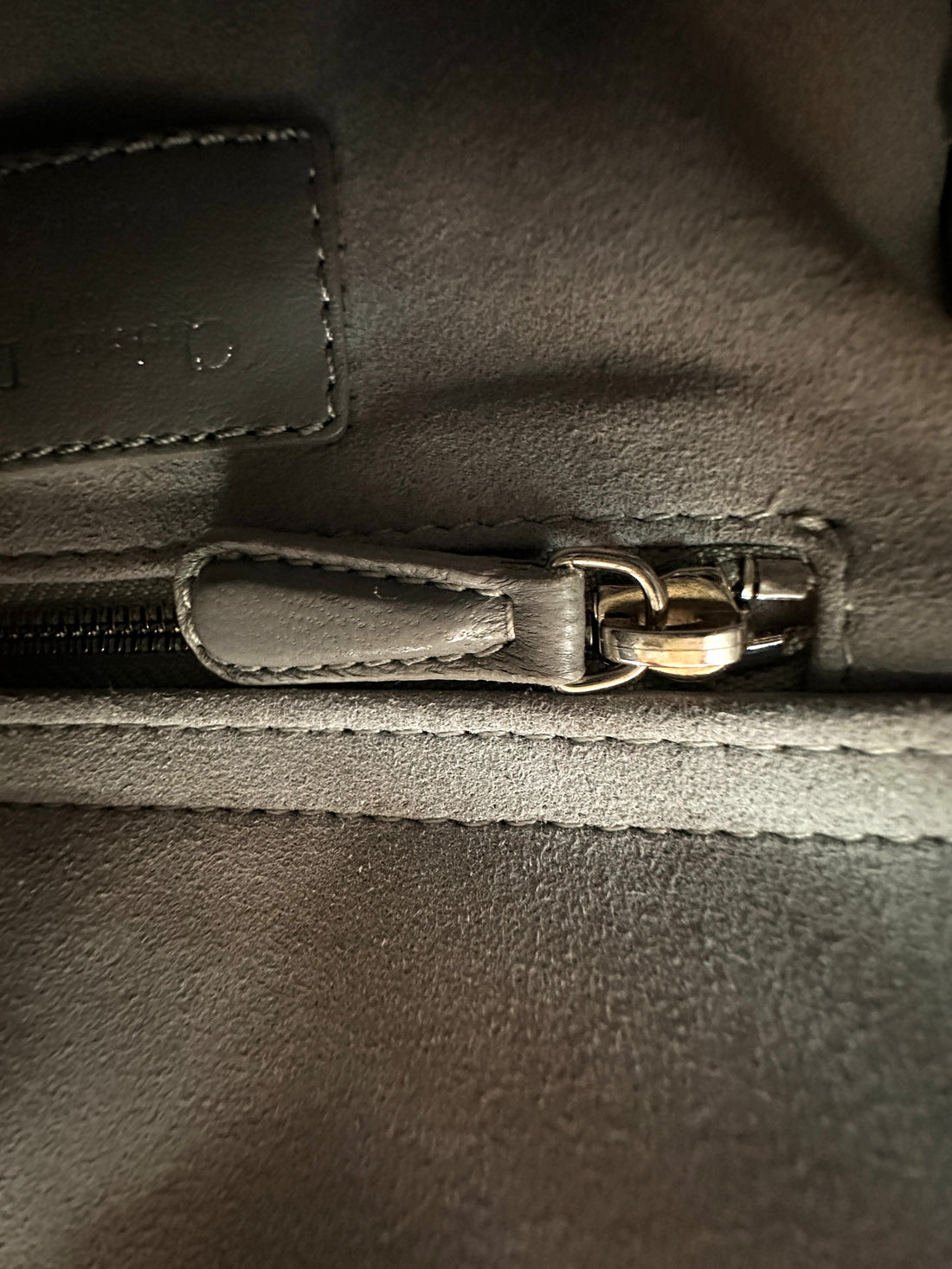 Christian Dior Lady Dior Silver Cannage Leather Handle Bag With Silver Buckle DR733