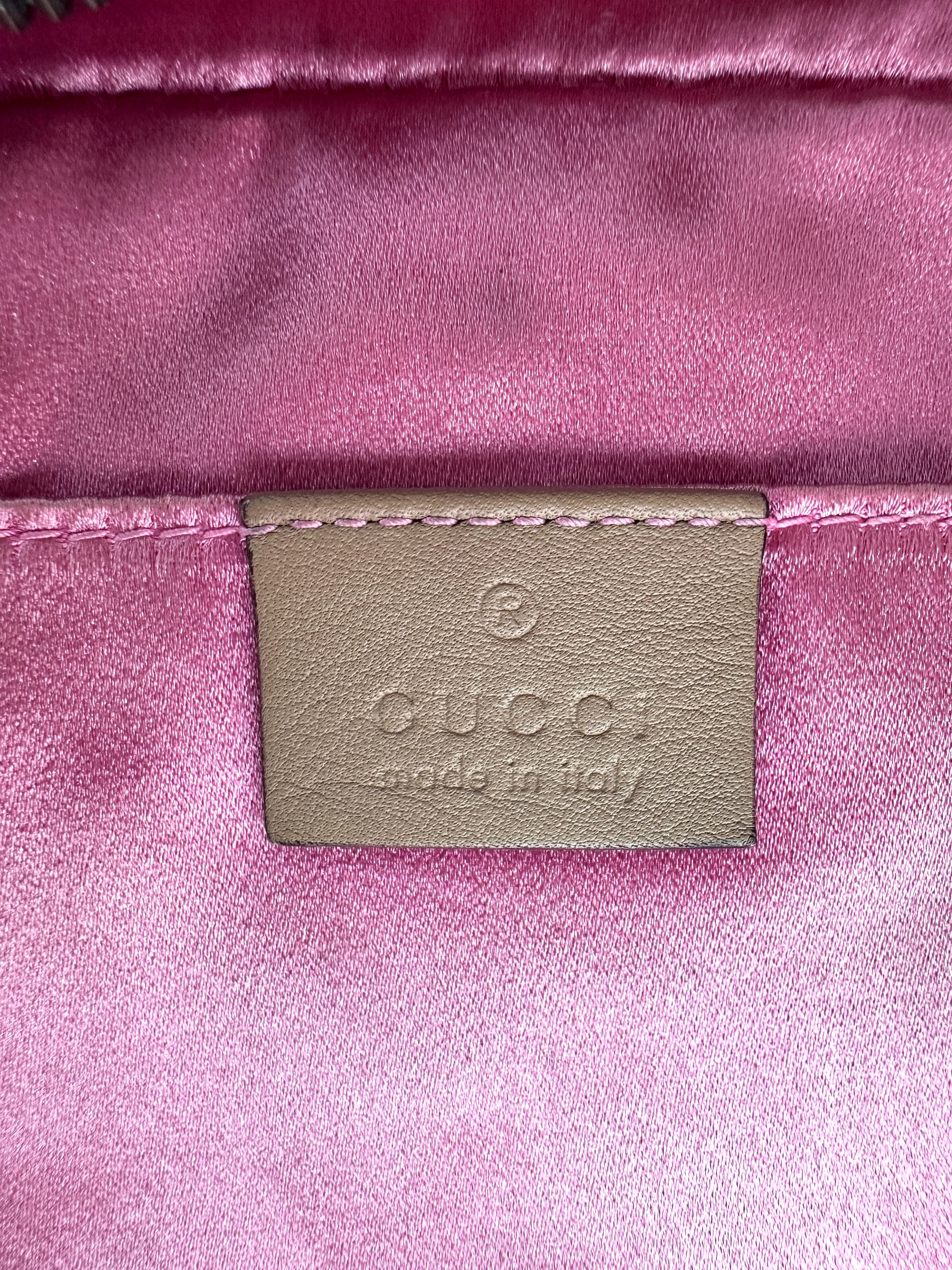 Gucci GG Marmont Silver Pearl Studded Leather Camera Bag GG993