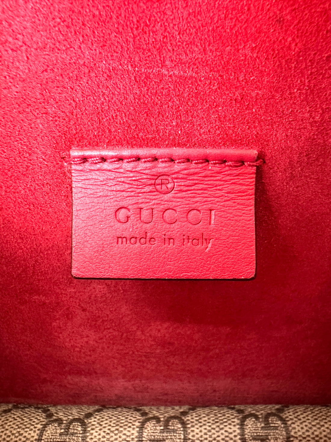 Gucci Dionysus GG Supreme Canvas Small Size Shoulder Bag With Red Tirm GG1018