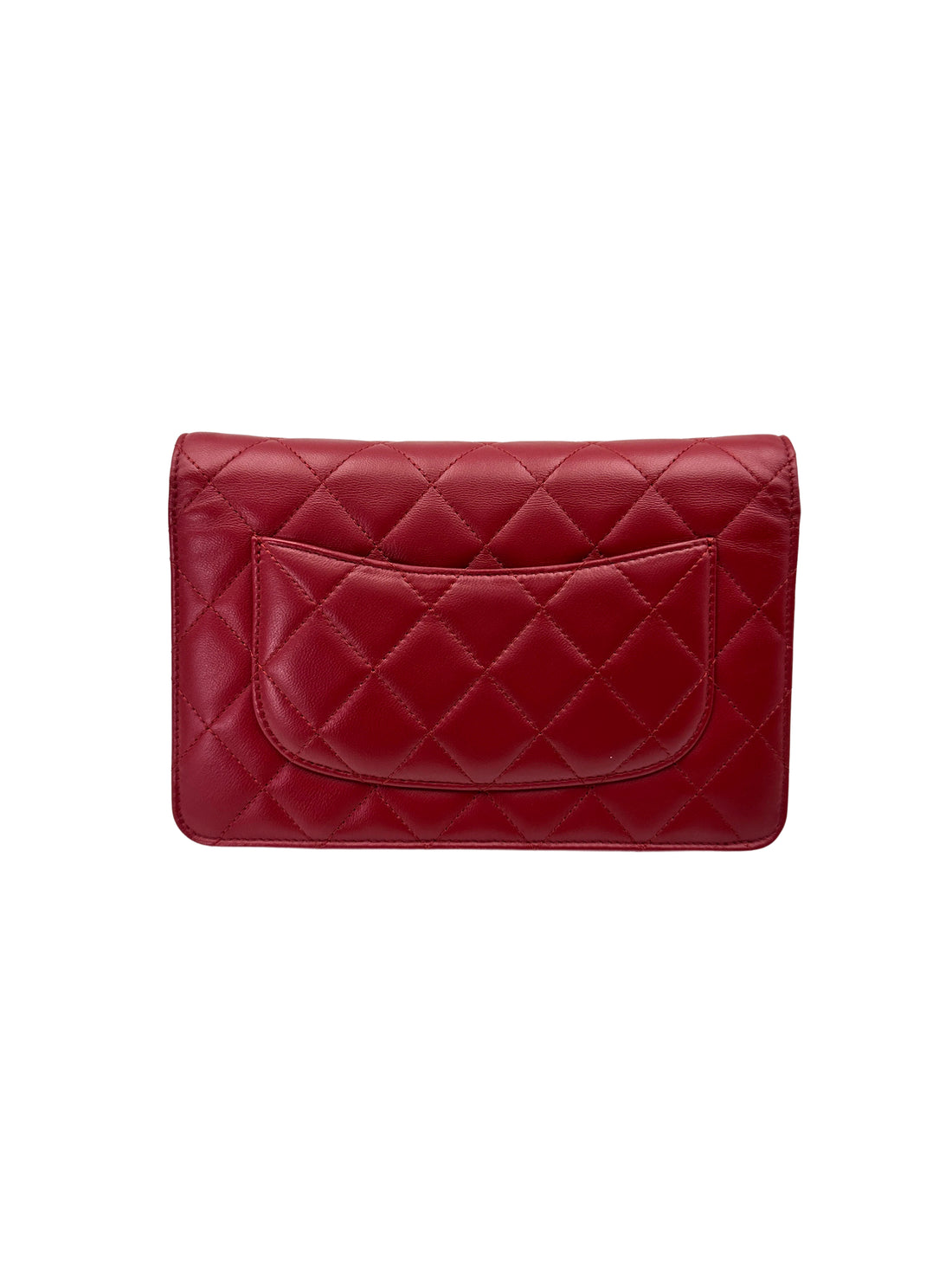 Chanel Red Quilted Leather Wallet On Chain(16***93) CC1963