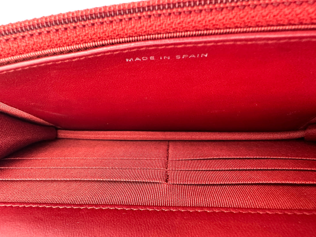Chanel Red Quilted Leather Wallet On Chain(16***93) CC1963