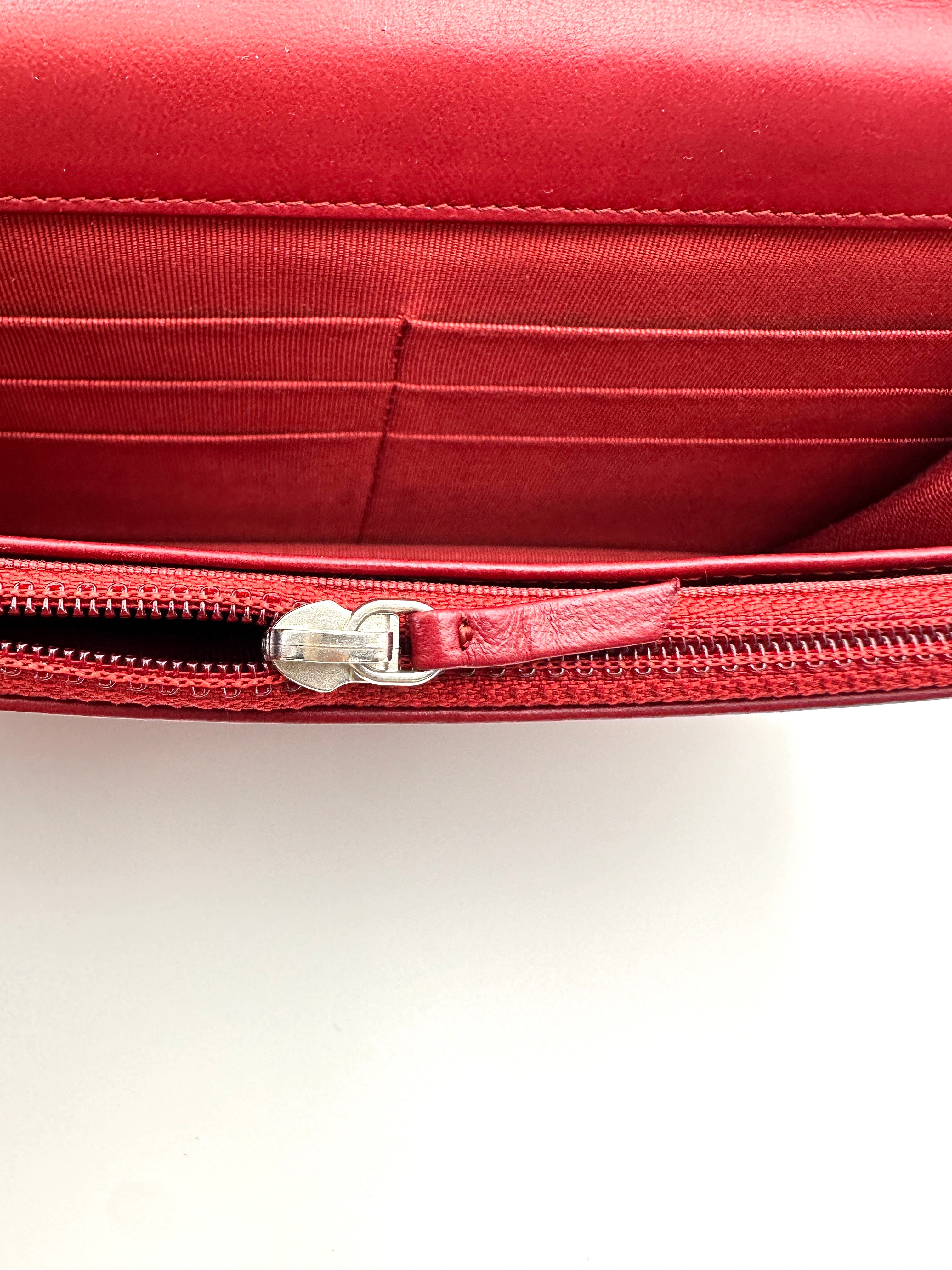 Chanel Red Quilted Leather Wallet On Chain(16***93) CC1963