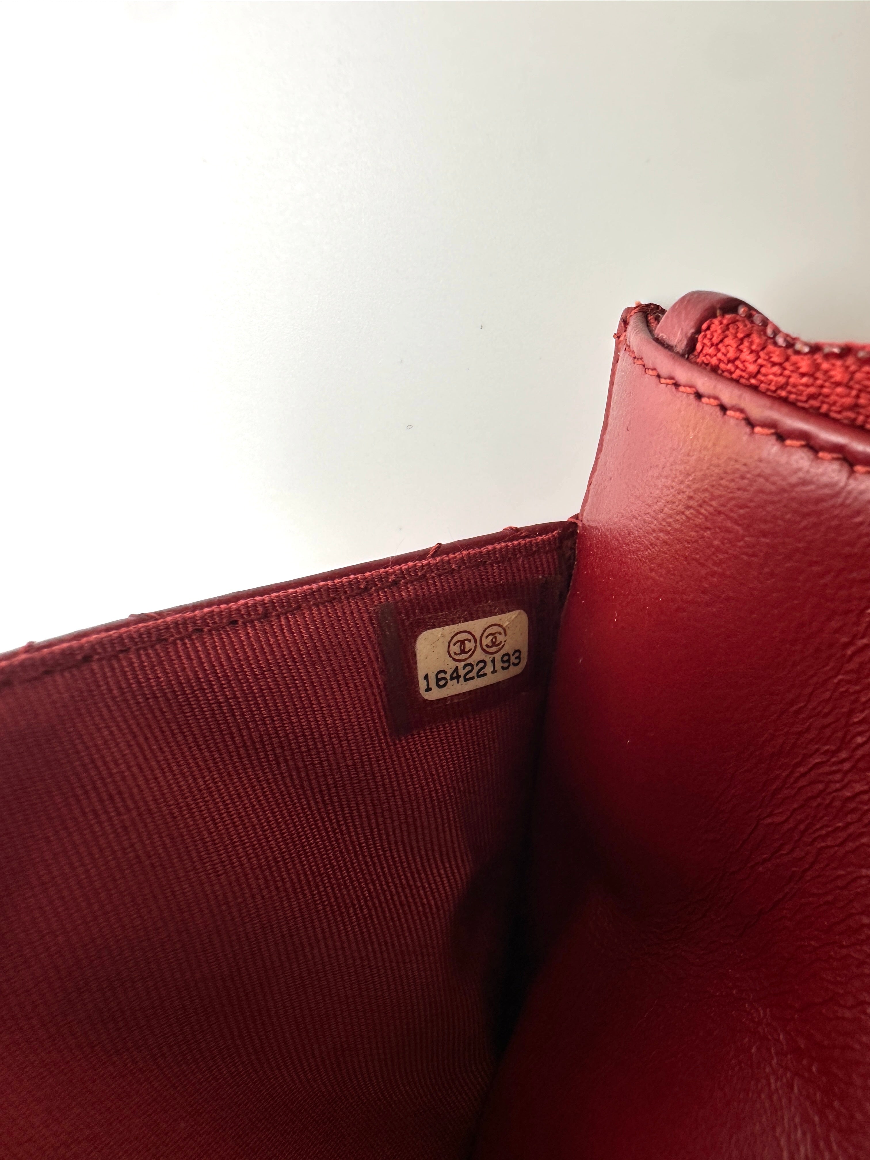 Chanel Red Quilted Leather Wallet On Chain(16***93) CC1963