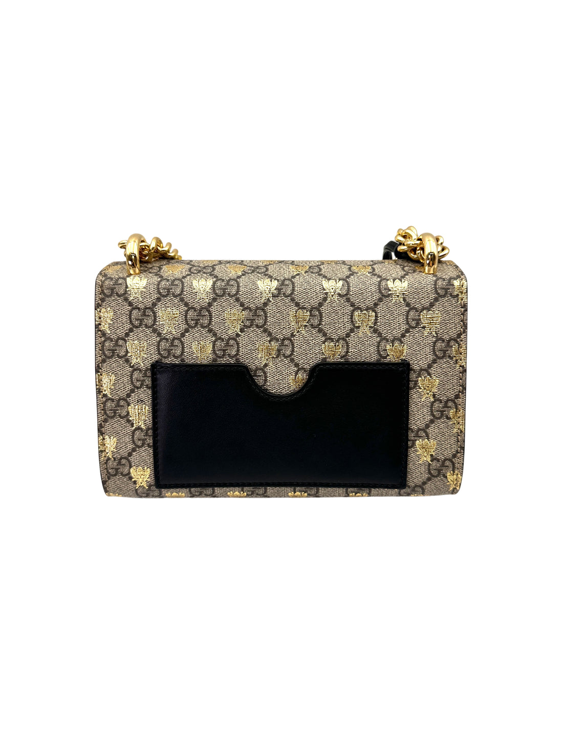 Gucci Padlock Bee Star GG Canvas Leather Shoulder Bag GG991
