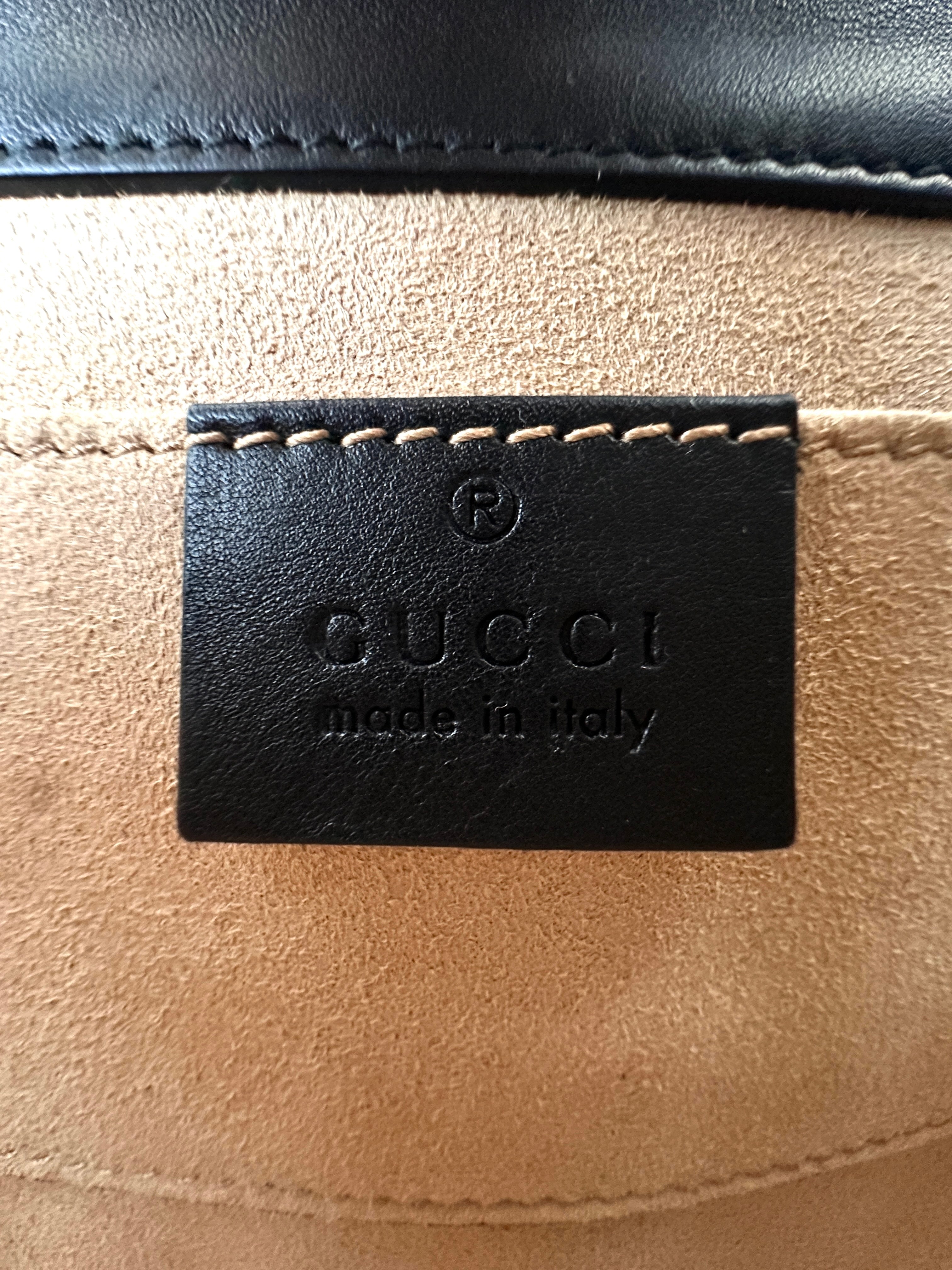 Gucci Padlock Bee Star GG Canvas Leather Shoulder Bag GG991