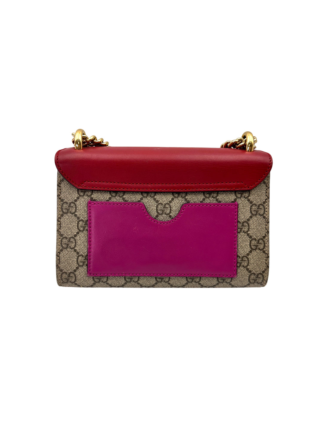 Gucci Padlock GG Canvas & Red Leather Small Size Shoulder Bag GG992