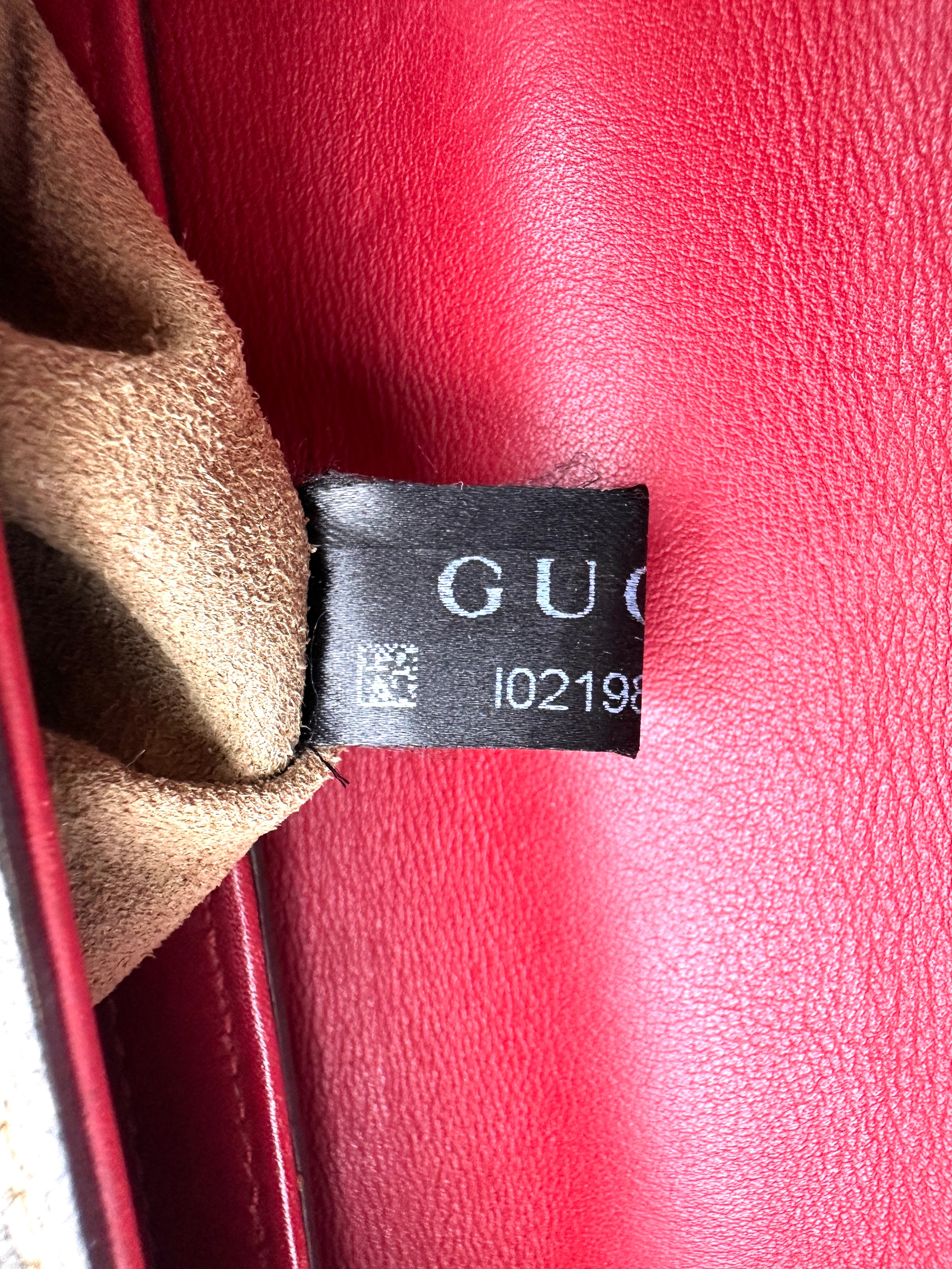 Gucci Padlock GG Canvas & Red Leather Small Size Shoulder Bag GG992