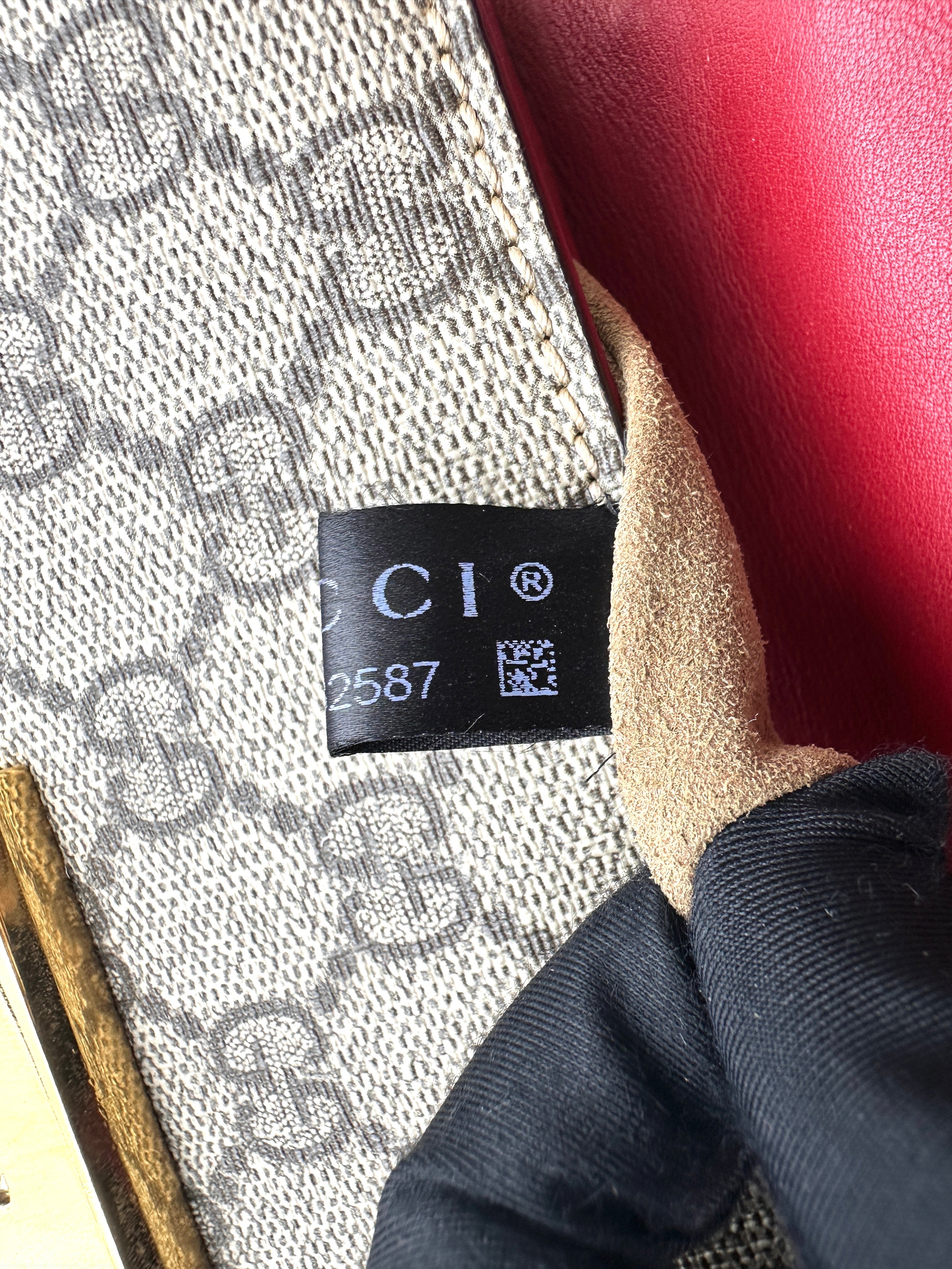 Gucci Padlock GG Canvas & Red Leather Small Size Shoulder Bag GG992