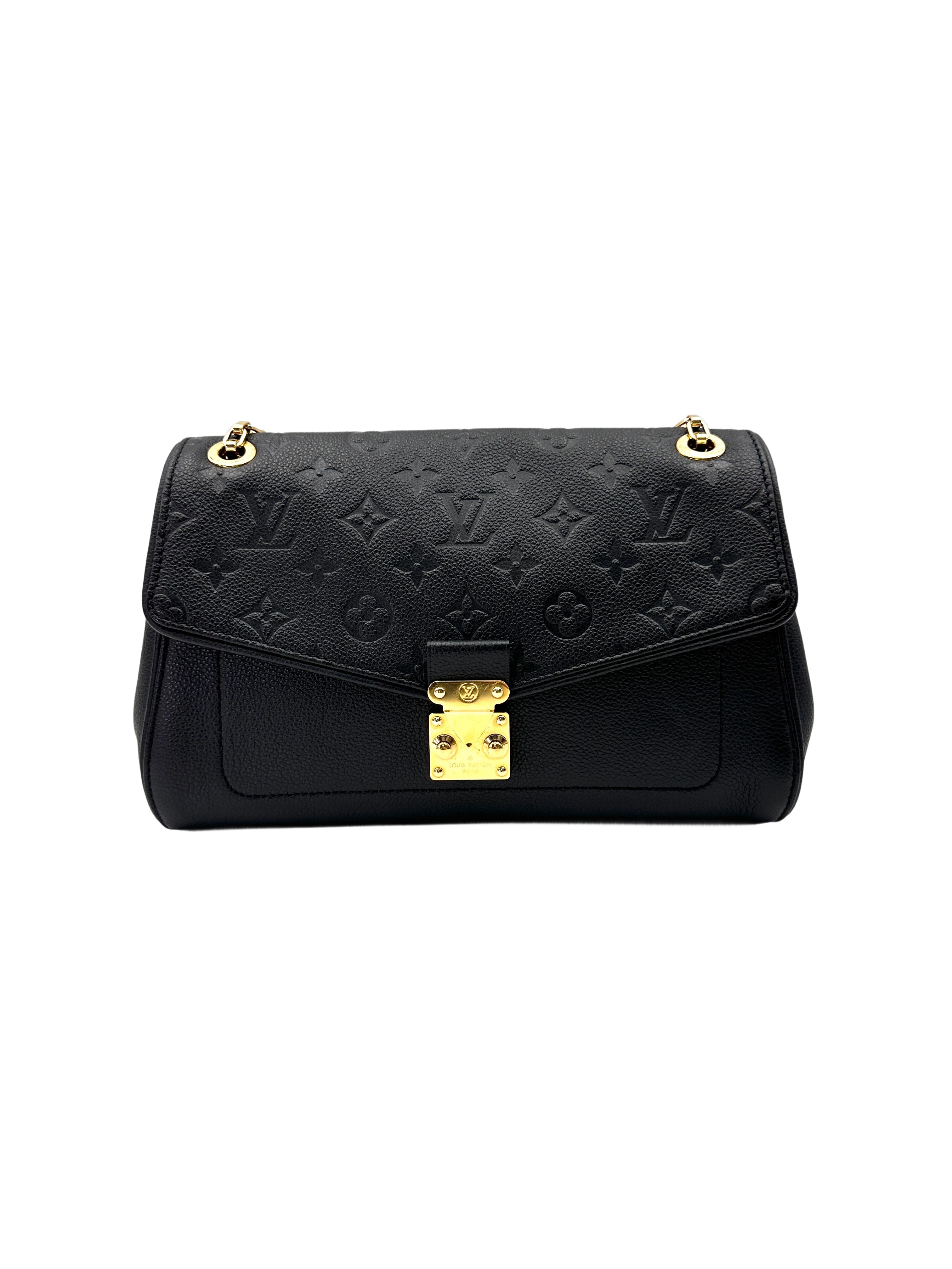 Louis Vuitton Saint Germain Black Monogram Empreinte Shoulder Bag LV2744