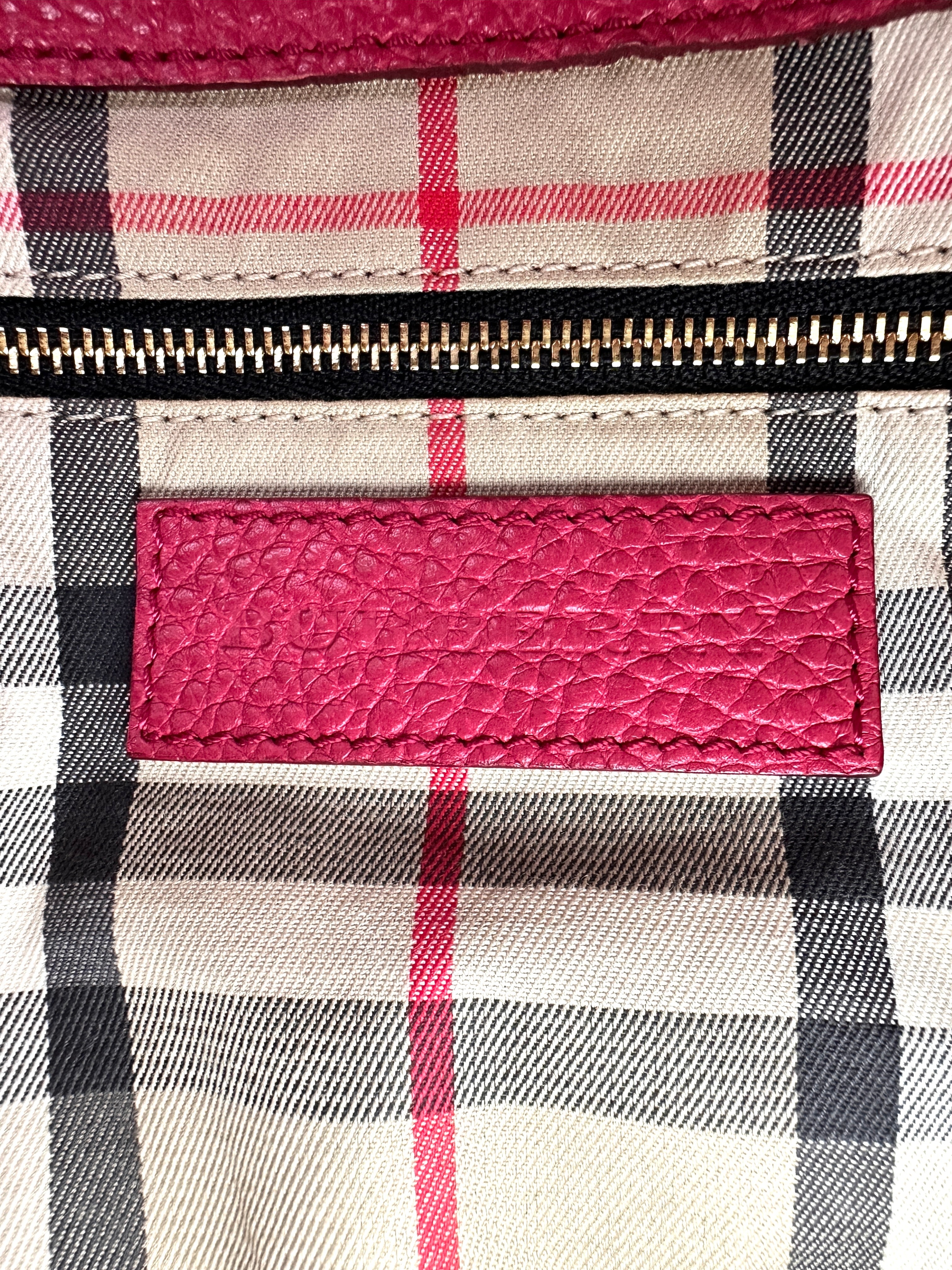 Burberry Baynard Red Leather Handle Bag BR53