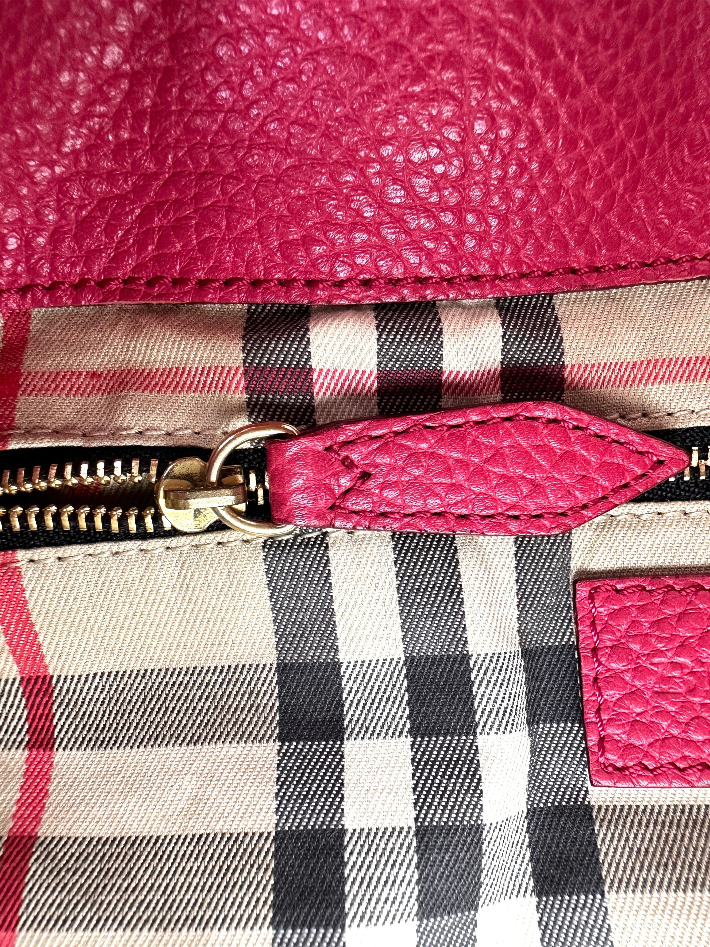 Burberry Baynard Red Leather Handle Bag BR53