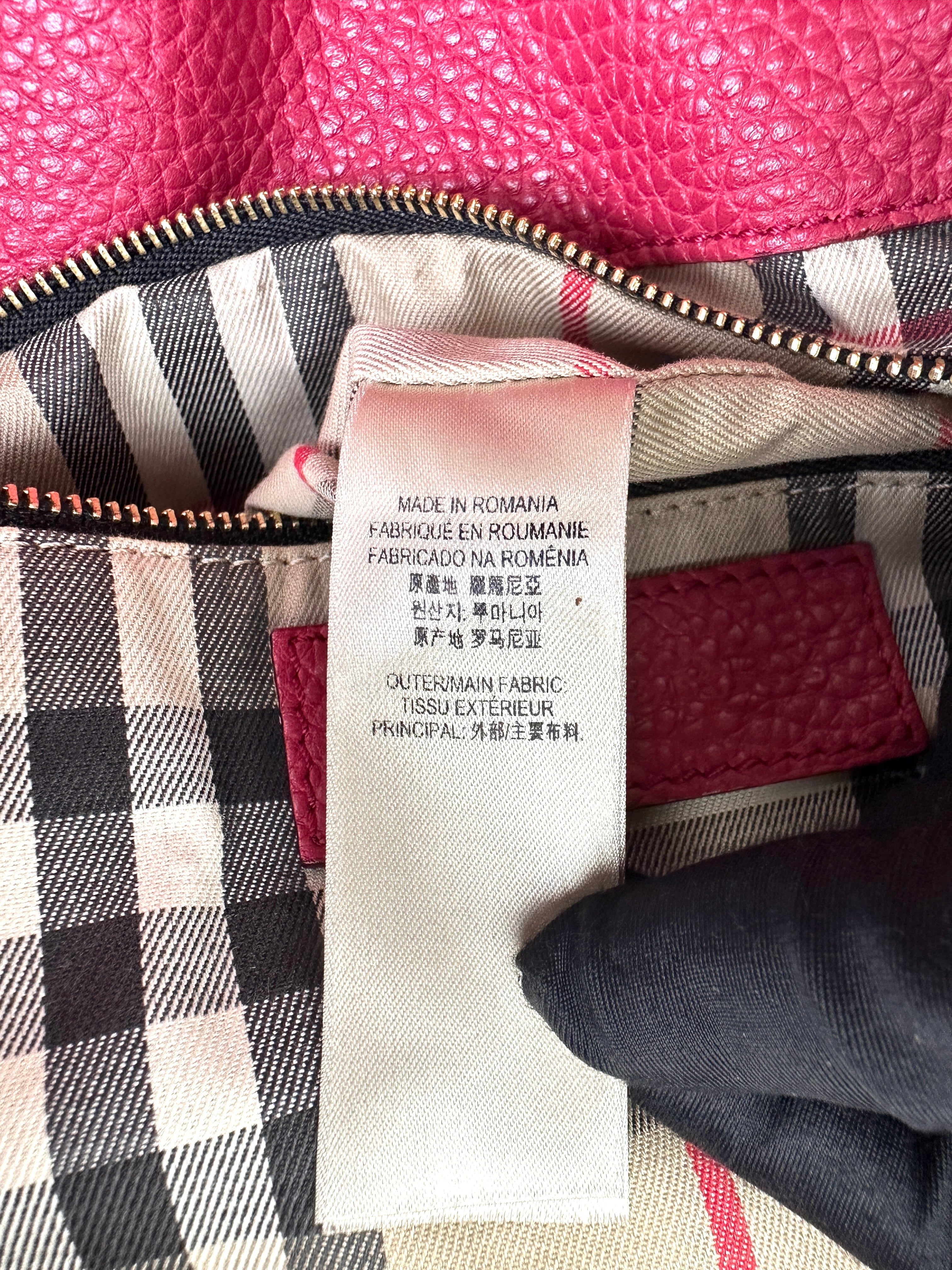 Burberry Baynard Red Leather Handle Bag BR53
