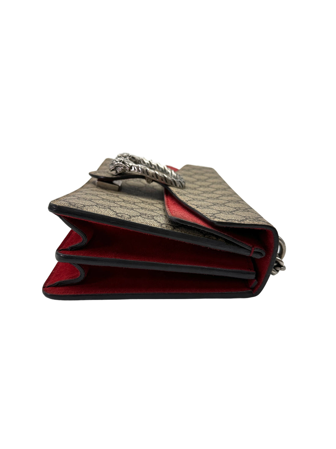 Gucci Dionysus GG Supreme Canvas Medium Size Shoulder Bag With Red Tirm GG1000