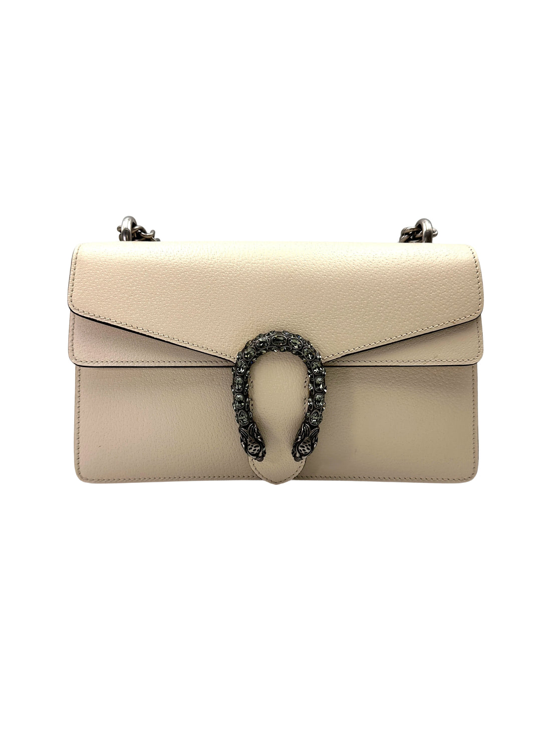 Gucci Dionysus White Leather Medium Size Shoulder Bag GG1003