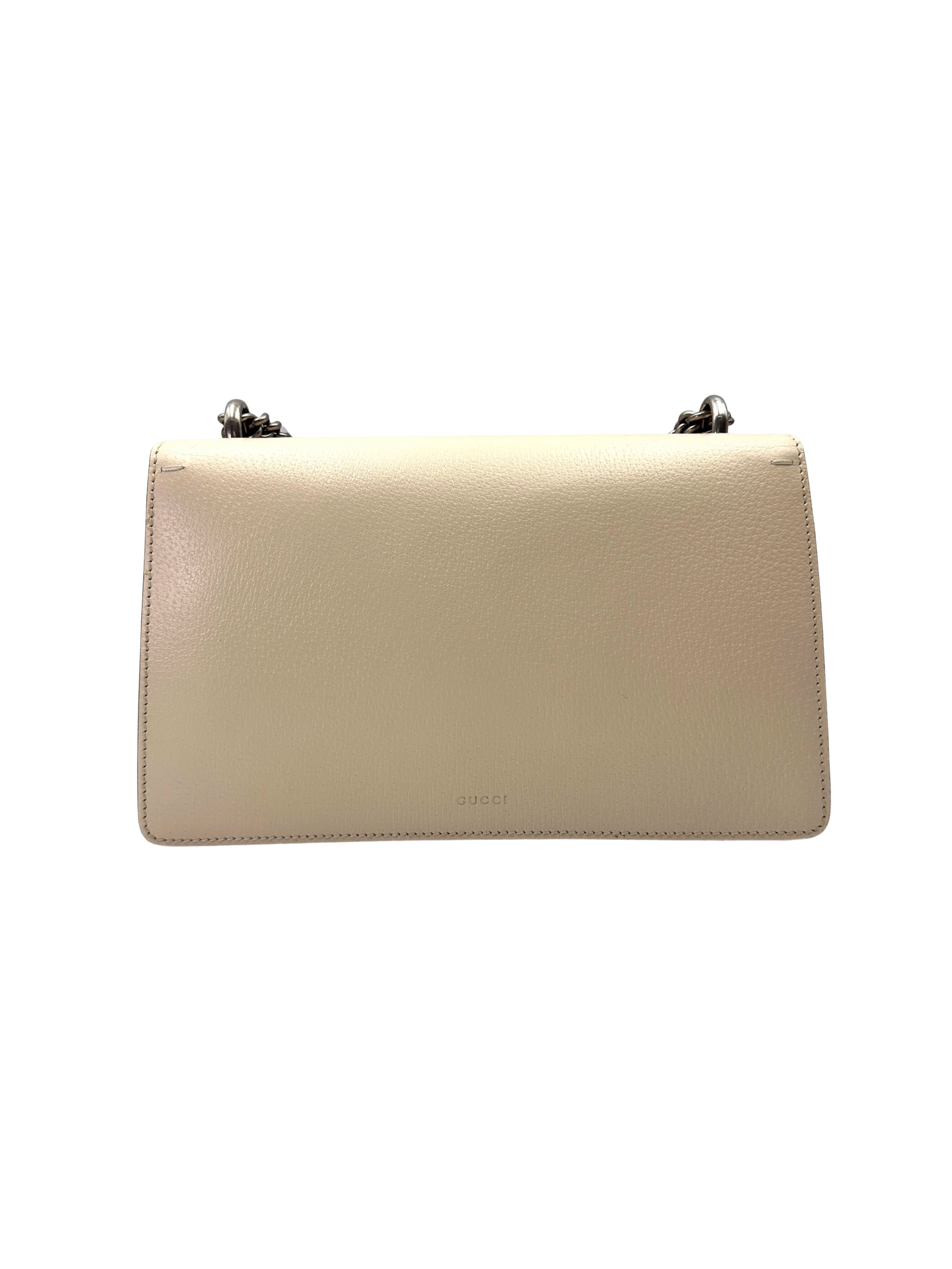 Gucci Dionysus White Leather Medium Size Shoulder Bag GG1003