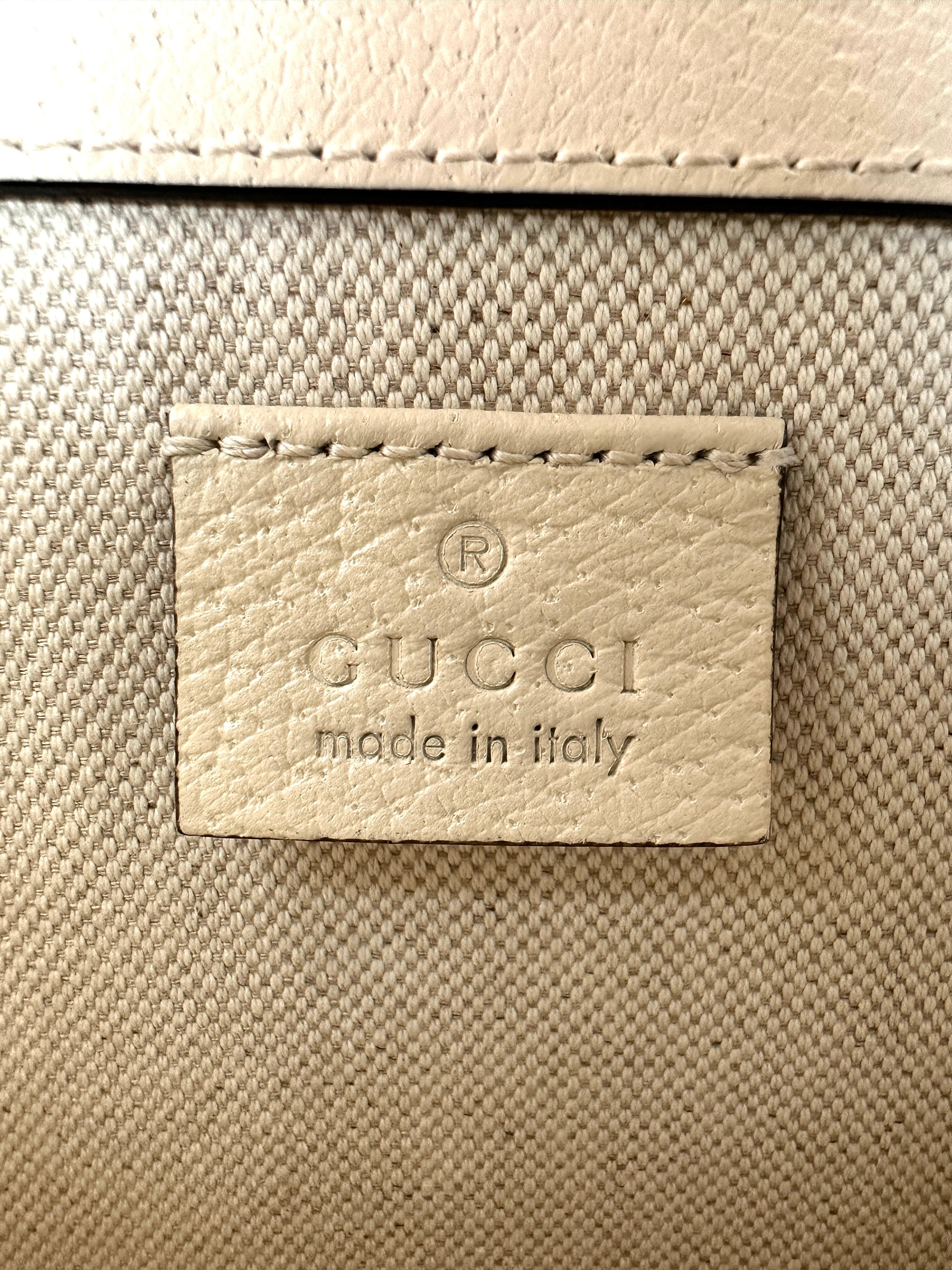 Gucci Dionysus White Leather Medium Size Shoulder Bag GG1003