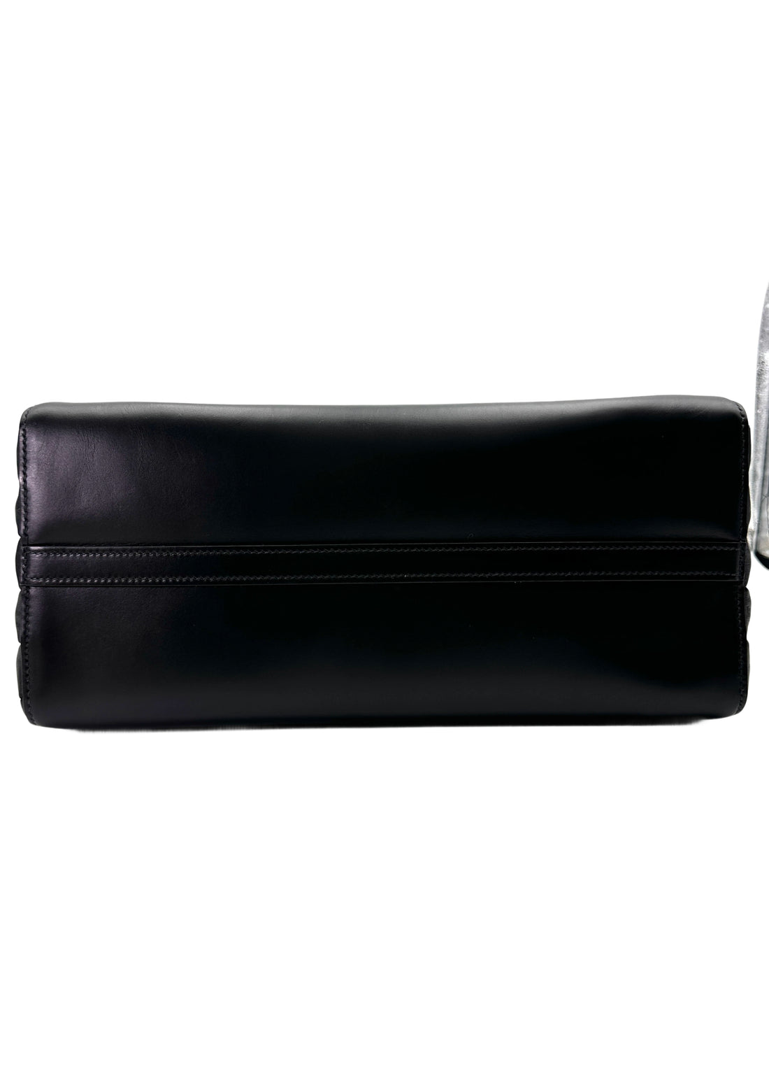 Prada Bibliotheque Black Leather Handle Bag PR345