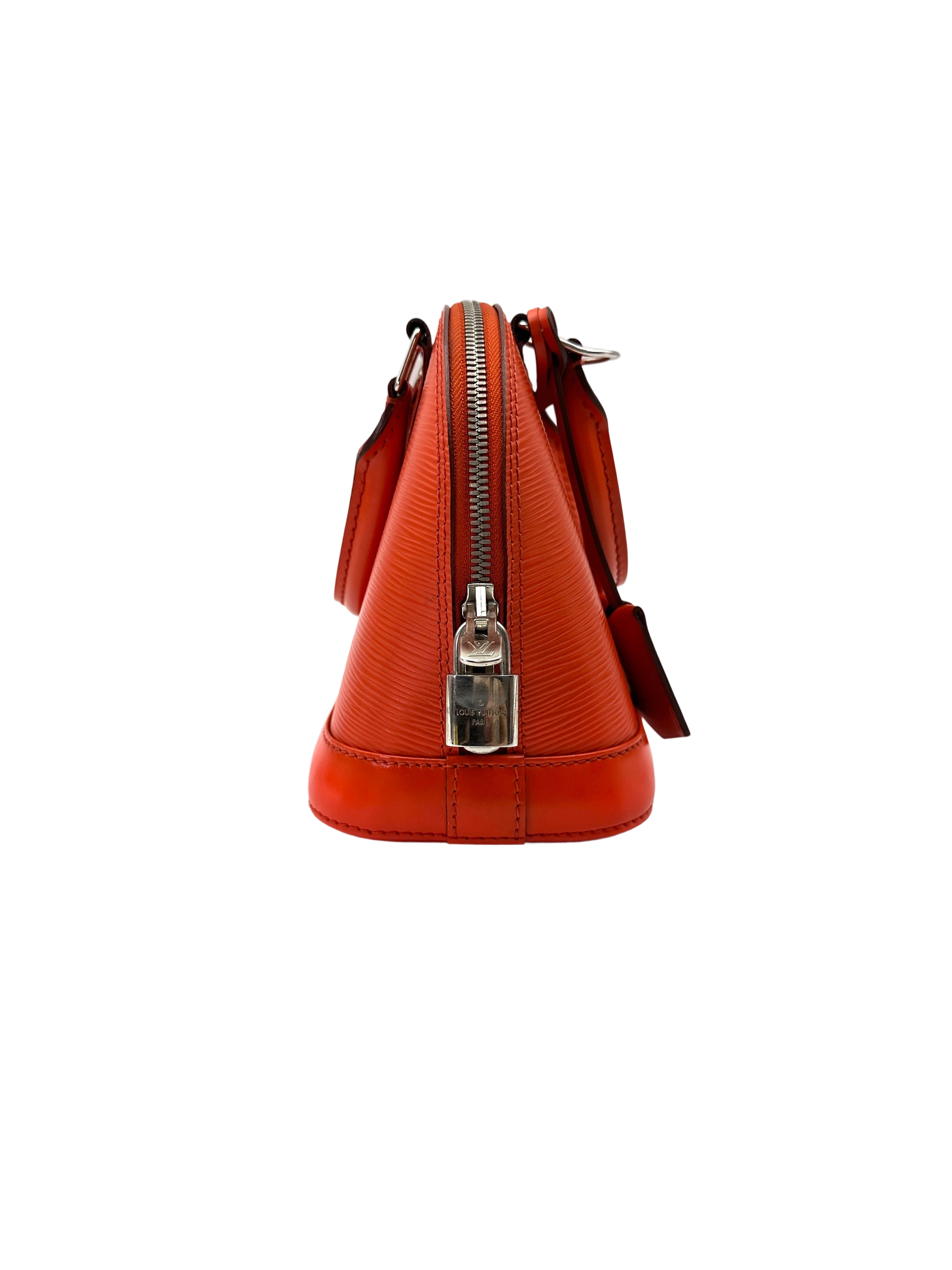Louis Vuitton Alma BB Orange Epi Leather Handle Bag LV2745
