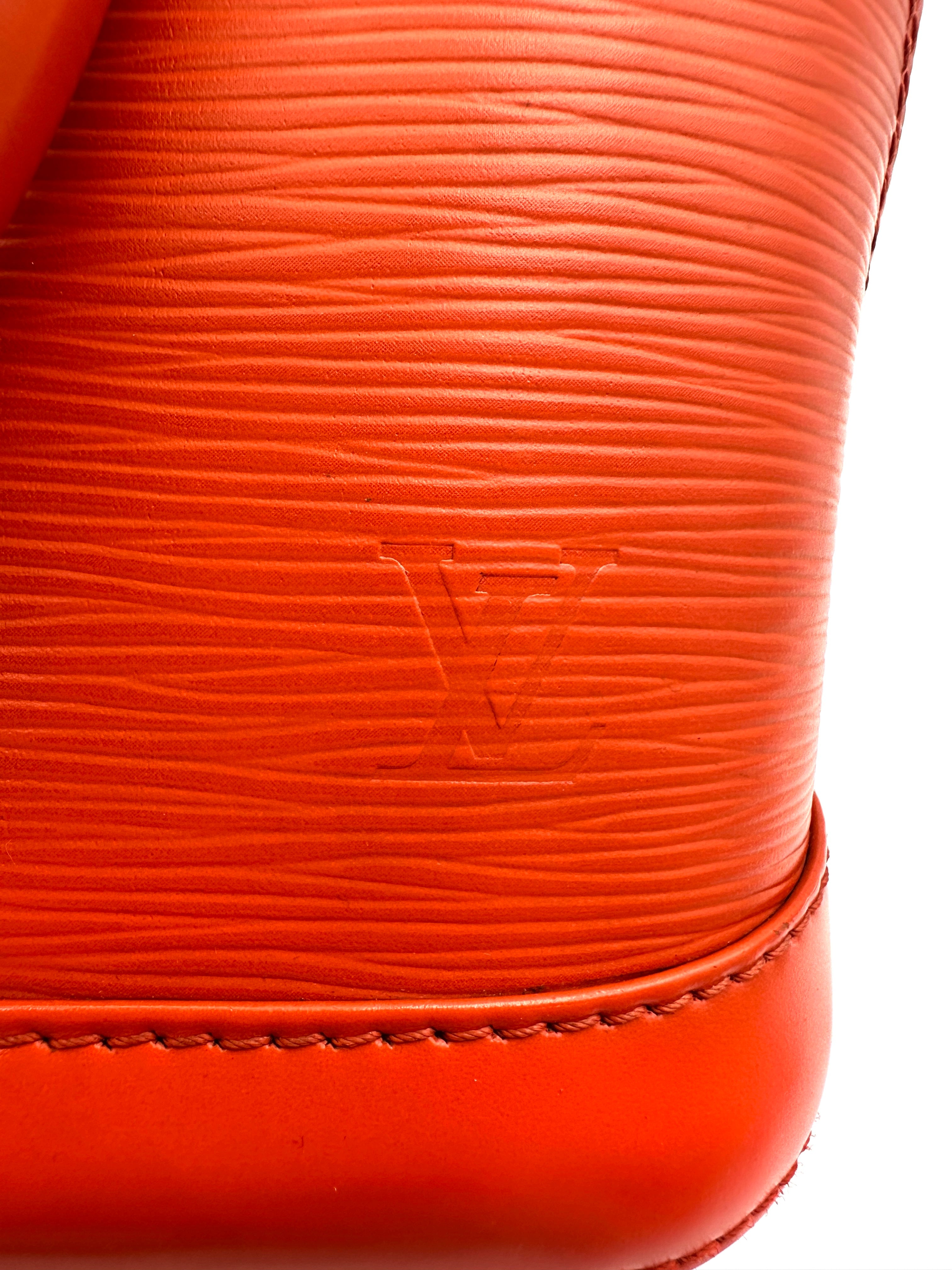 Louis Vuitton Alma BB Orange Epi Leather Handle Bag LV2745