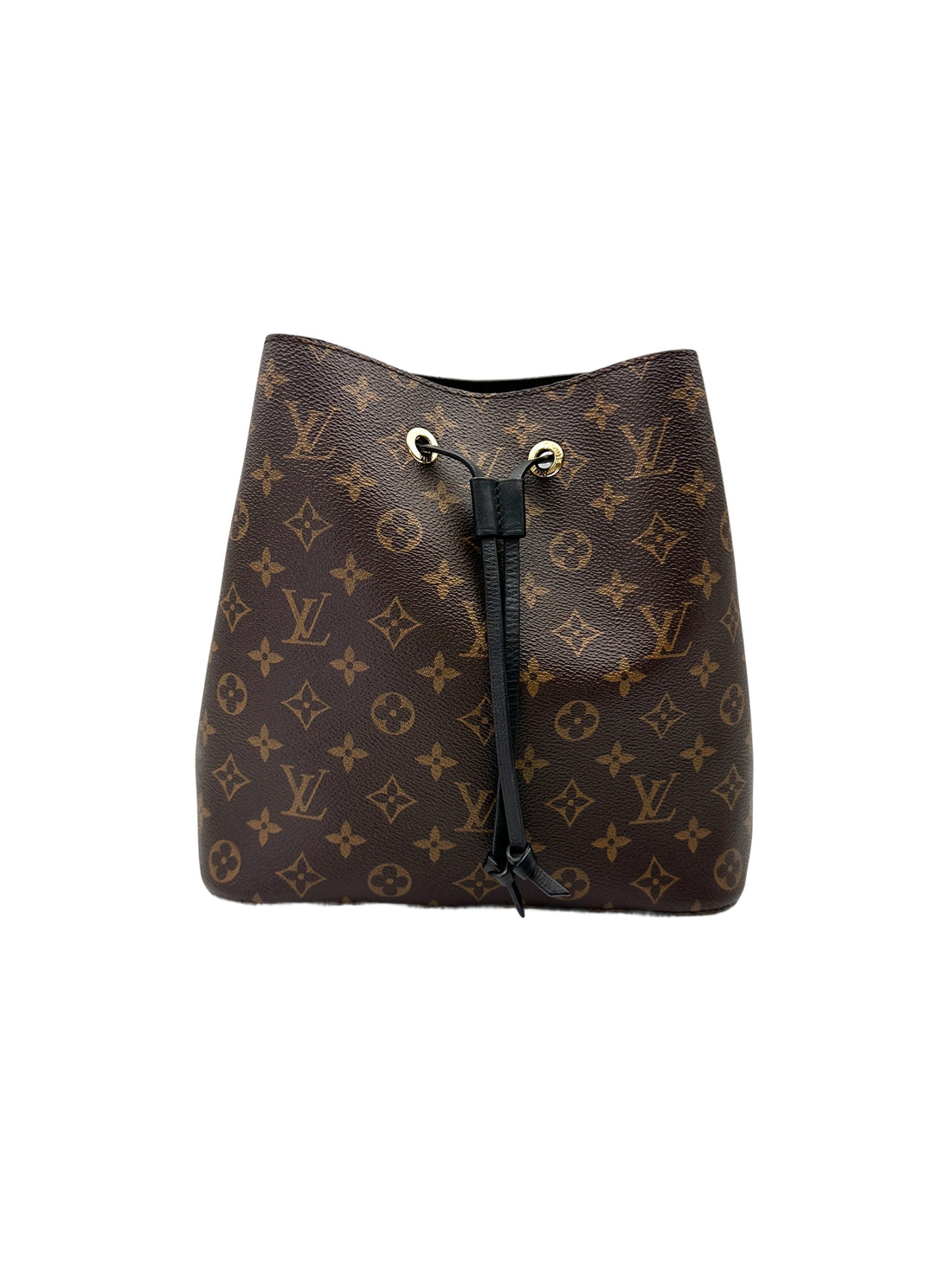 Louis Vuitton Neonoe MM Monogram Canvas Bucket Bag With Black Drawstring DR735